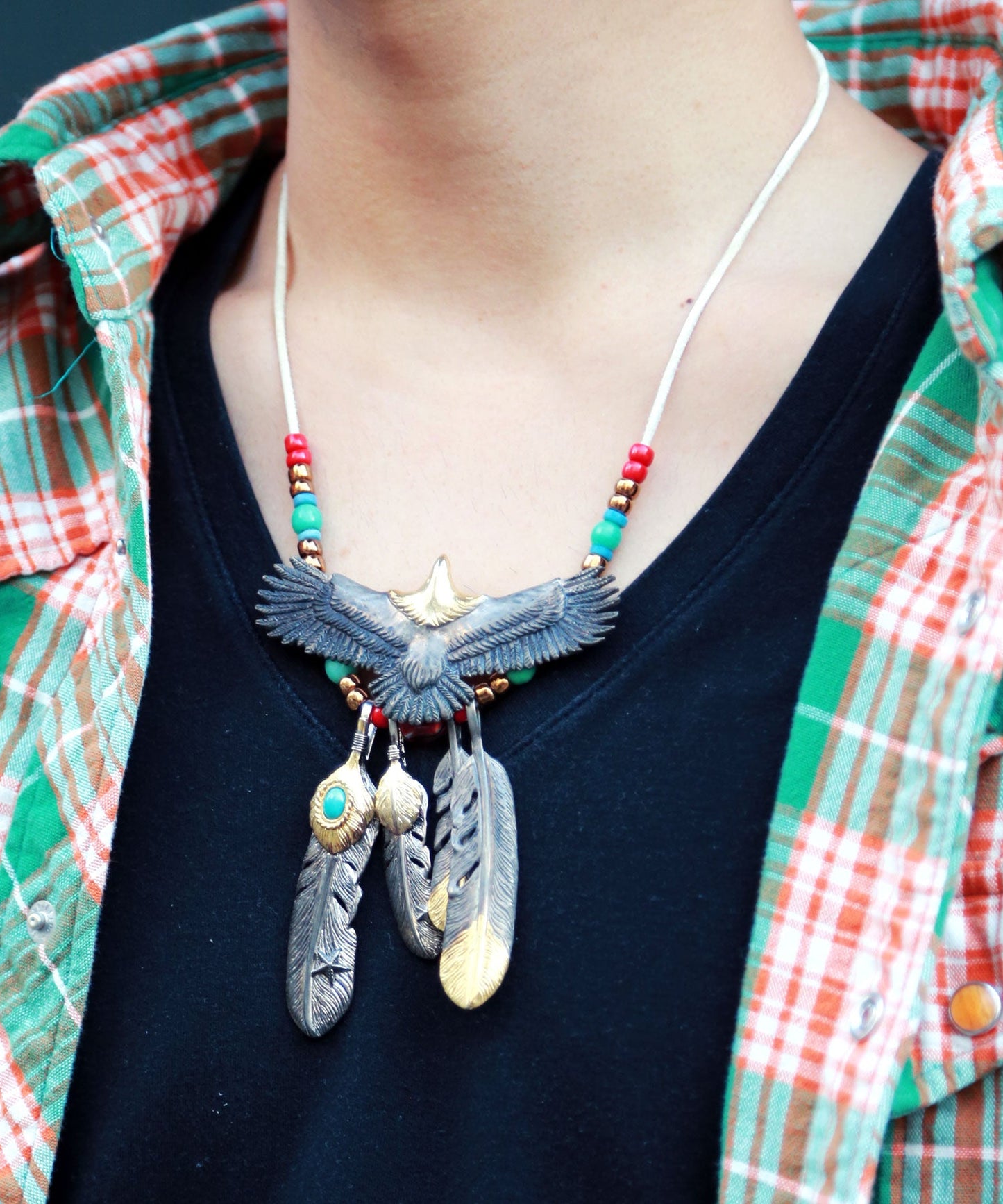 DOUBLE FEATHER TOP(LARGE) / SILVER