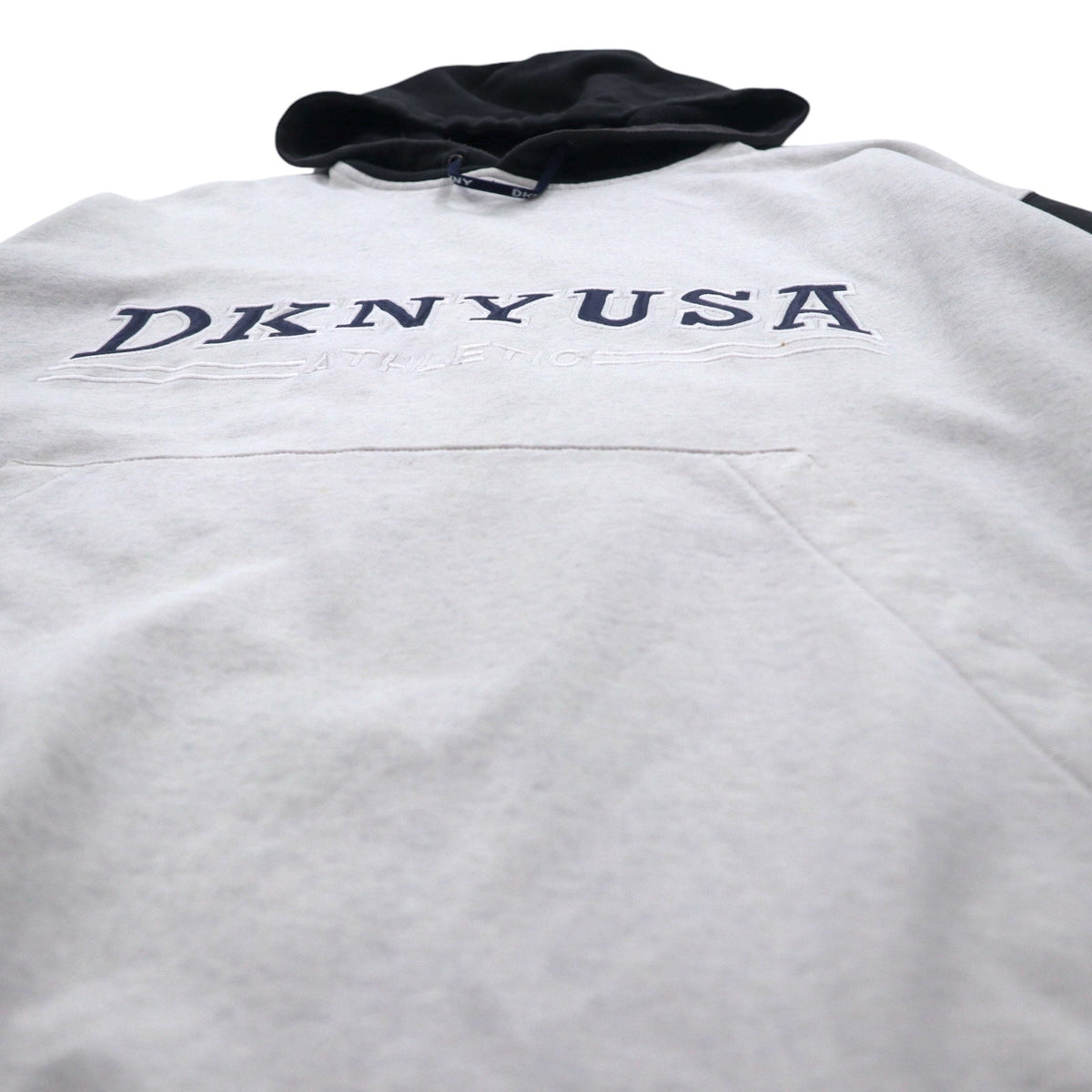 DKNY USA ( Donna Karan New York ) 90年代 プルオーバー パーカー L グレー コットン