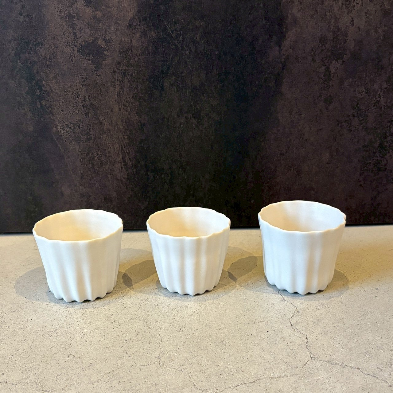 カヌレ茶器 茶杯 白【FK14】