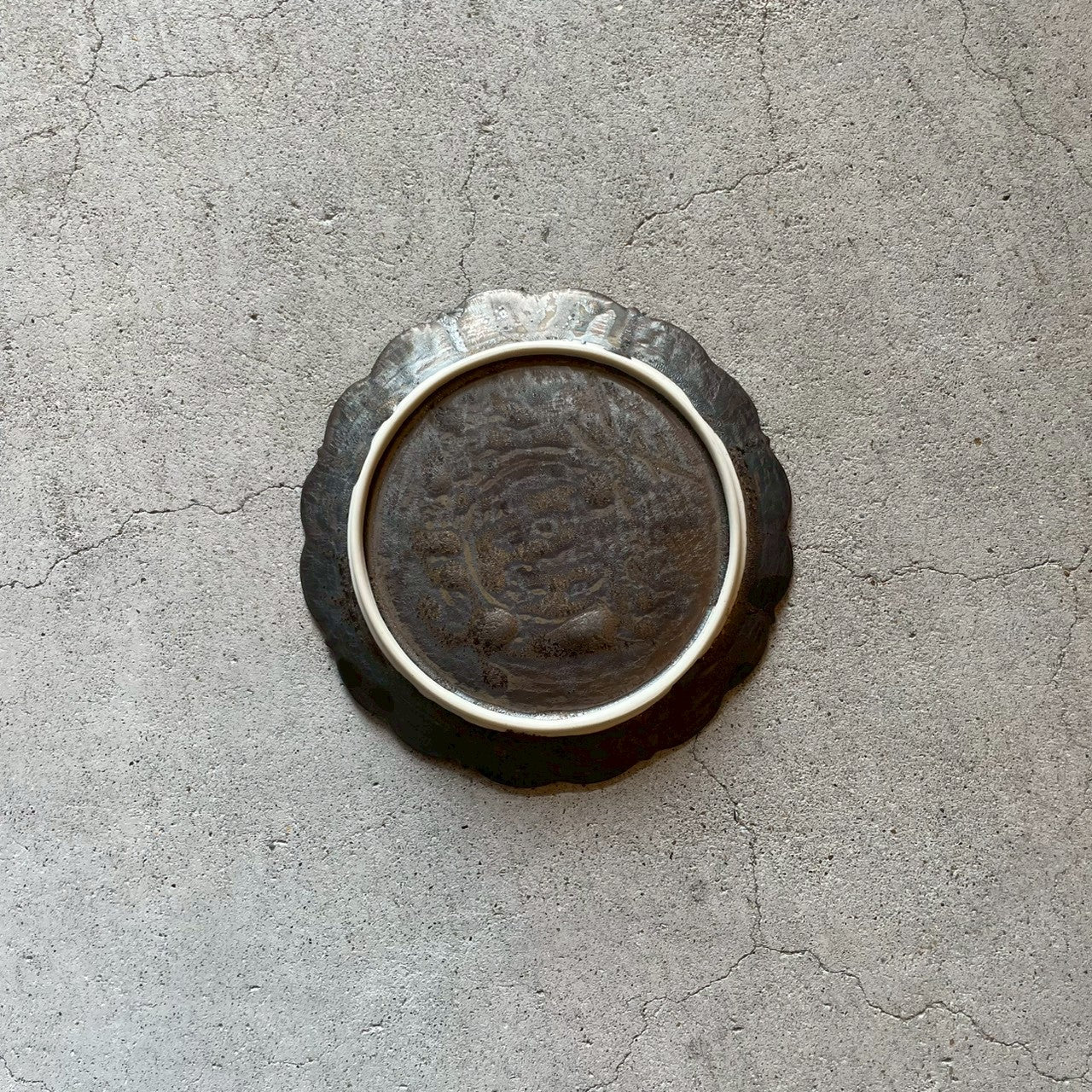 五寸皿 レリーフ ブロンズ【FK47】