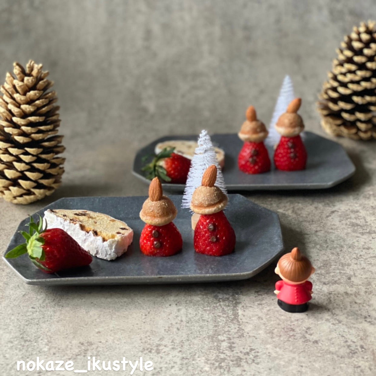 八角プレート 大 グレー釉|古谷製陶所(信楽焼 陶器)【古72】