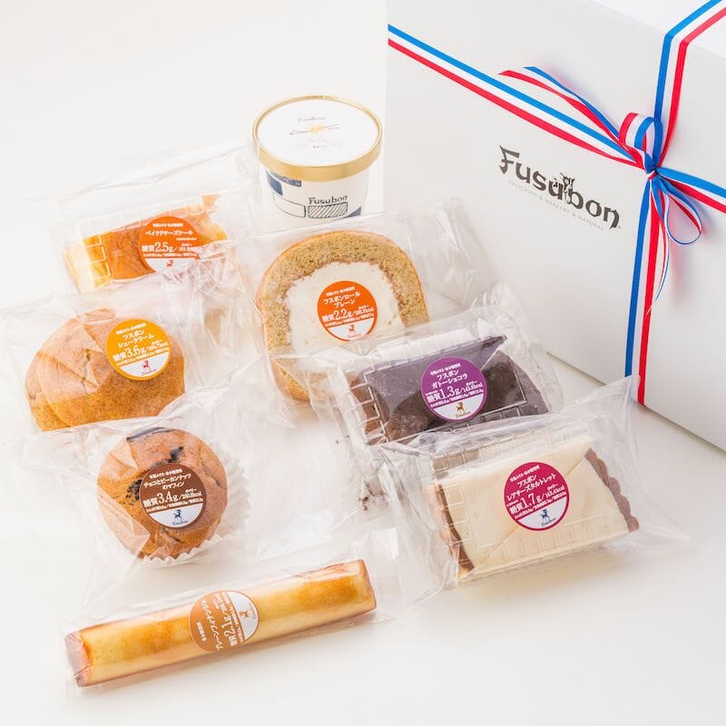 【送料・ギフトパッケージ込】フスボン糖質制限のおやつ8種セット