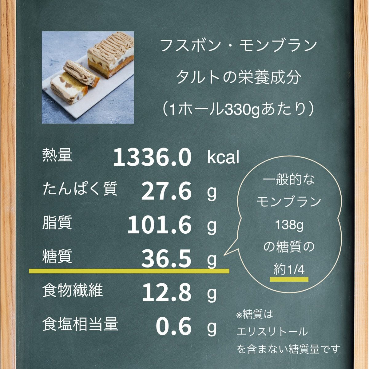【送料・誕生日ギフトパッケージ込】フスボン・モンブランタルト 糖質36.5g/1ホール