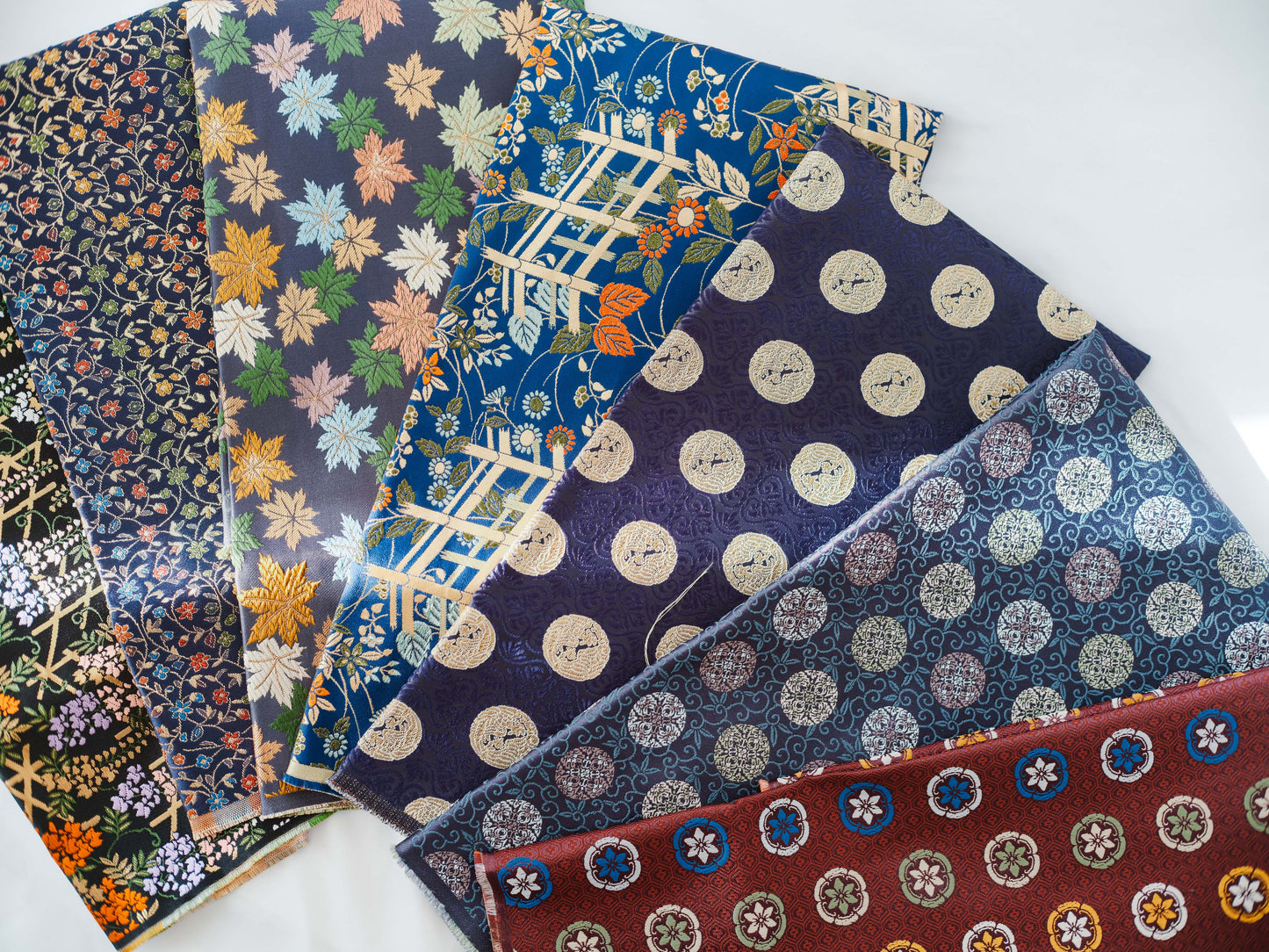 Hina doll fabric（雛人形のはぎれ）〜寒色（青紫緑）系〜