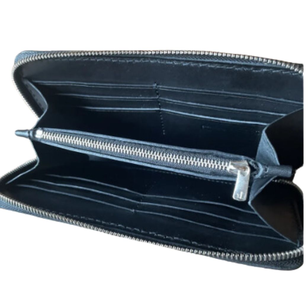 INDIGO LEATHER STADS WALLET (LONG)