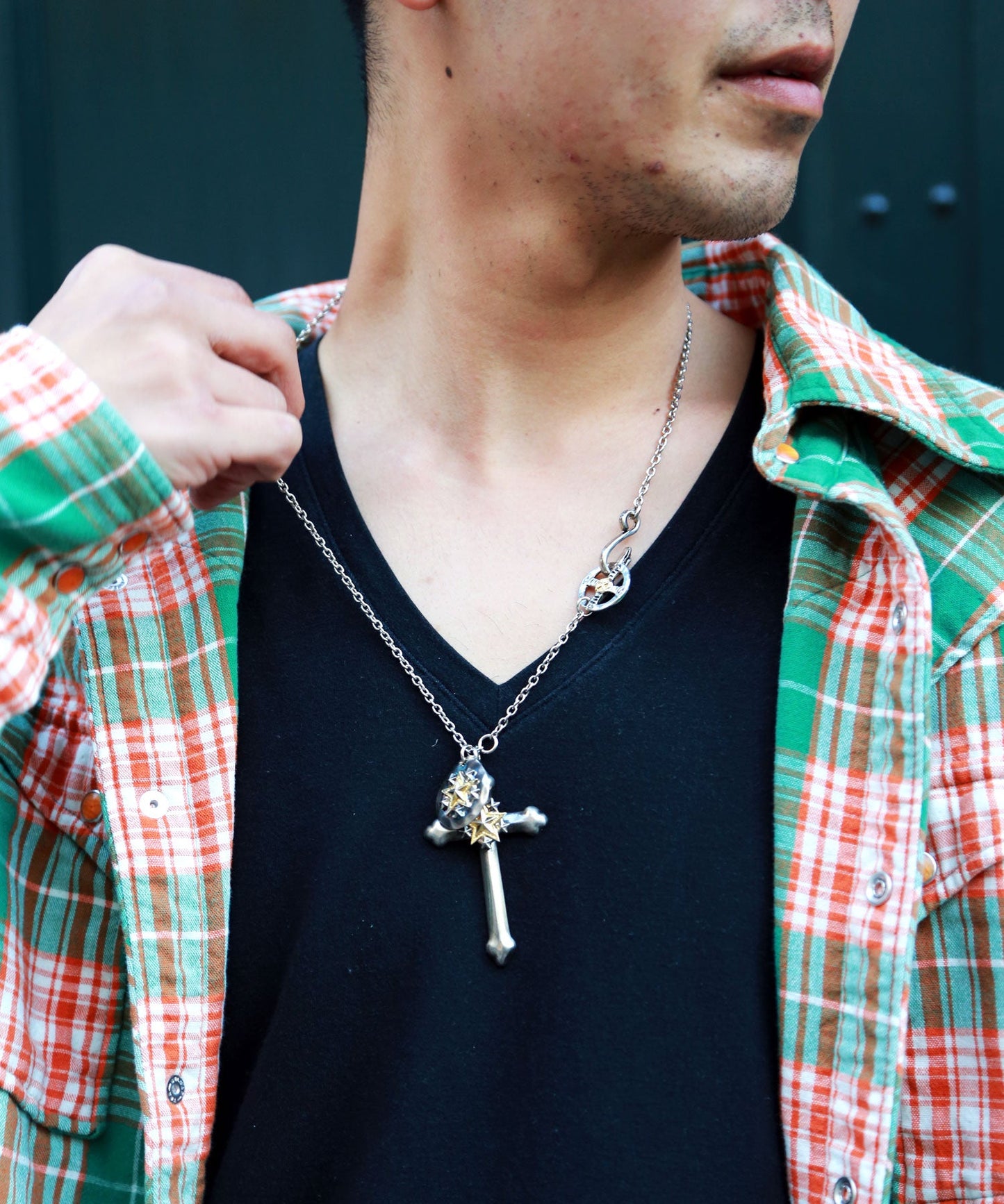 EAGLEHOOK&CIRCLE CHAIN(SHORT)/ SILVER