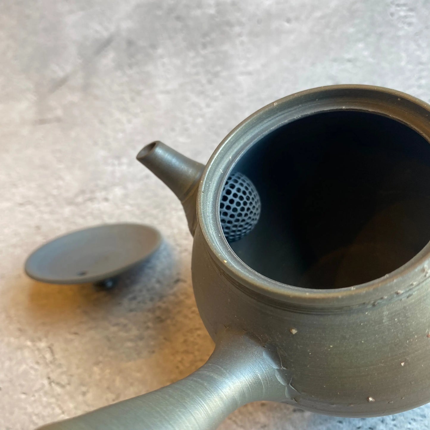 槌目蓋梨皮窯変急須【8】