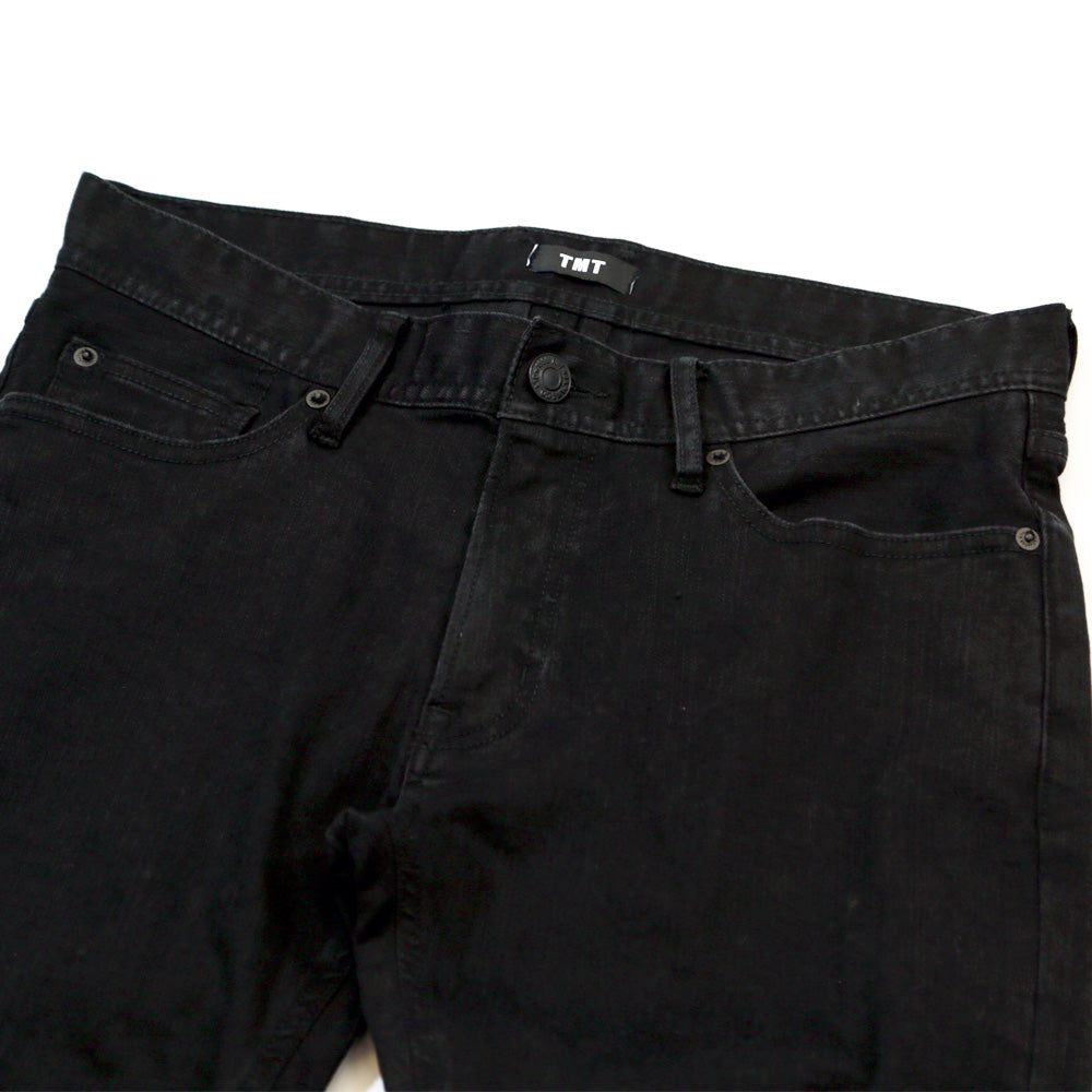 STRETCH COMFY DENIM 5P SKINNY SLIM FIT / BLACK
