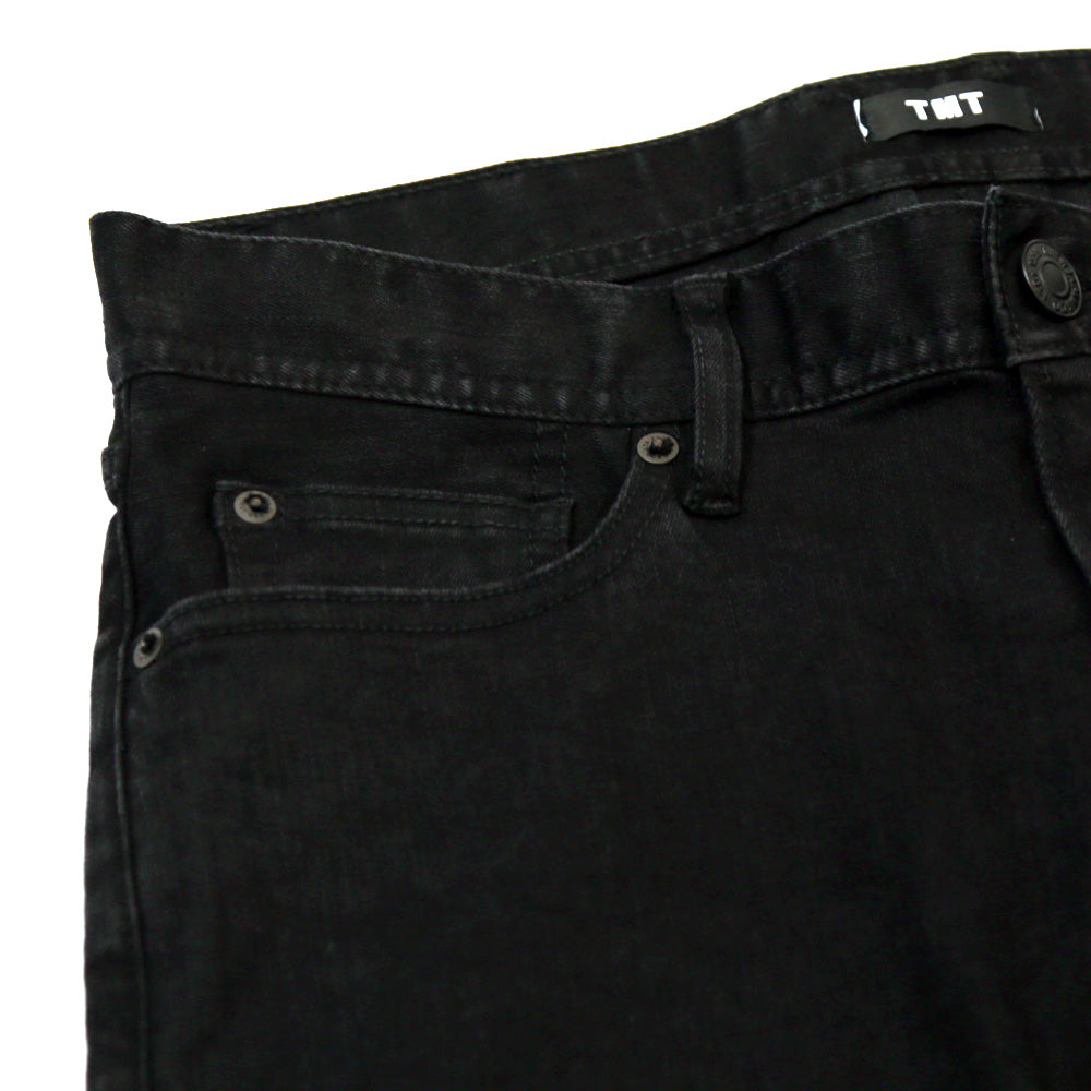 STRETCH COMFY DENIM 5P SKINNY SLIM FIT / BLACK