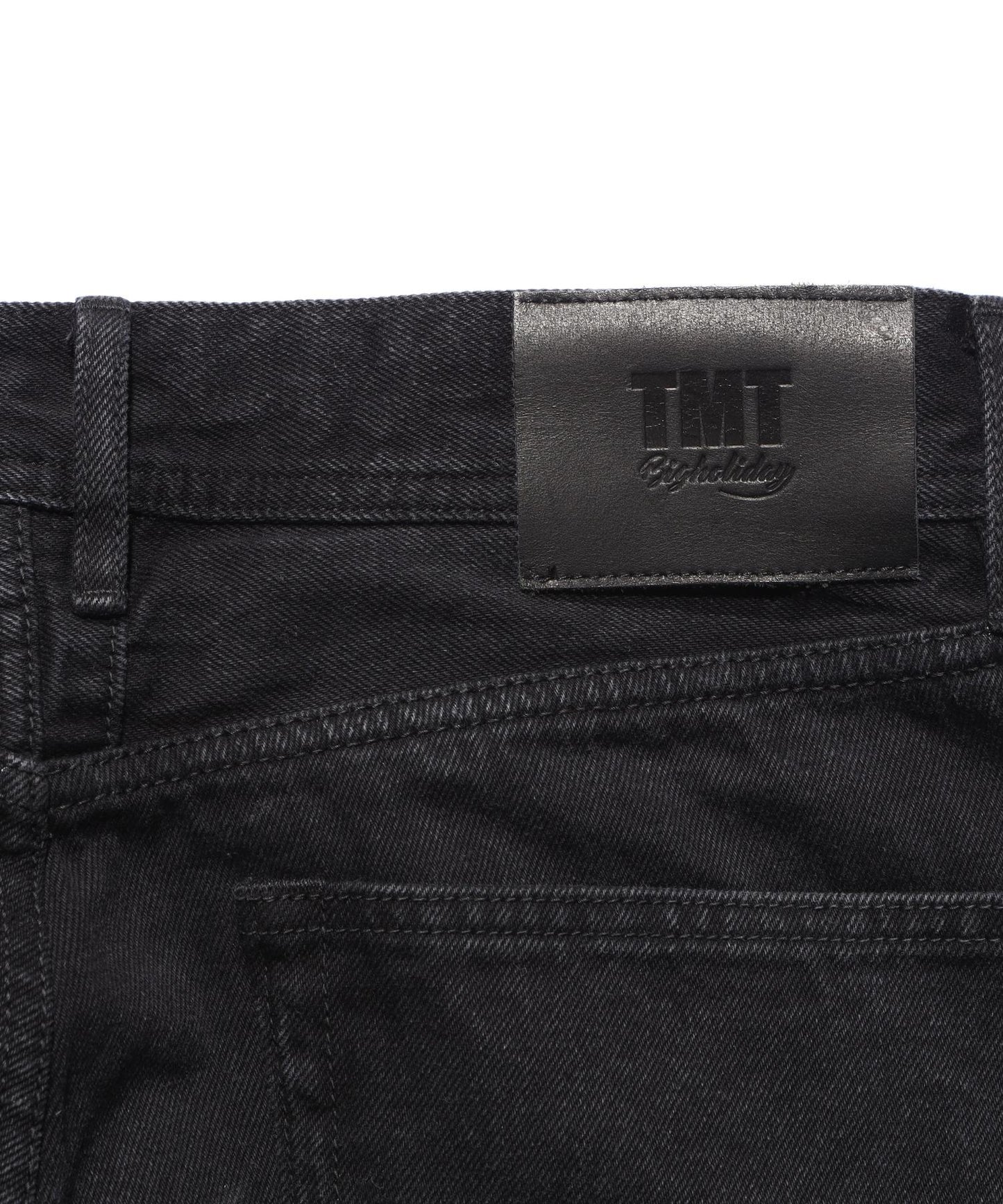 12oz SOFT BLACK DENIM 5P STRAIGHT
