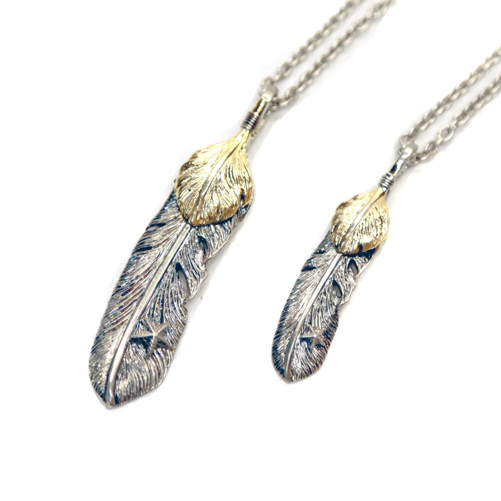 DOUBLE FEATHER TOP(LARGE) / SILVER