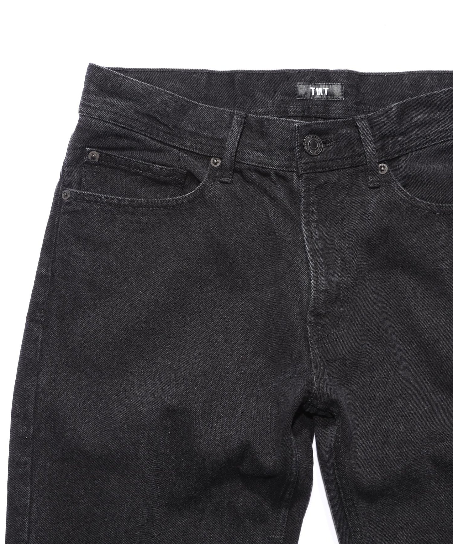 12oz SOFT BLACK DENIM 5P STRAIGHT