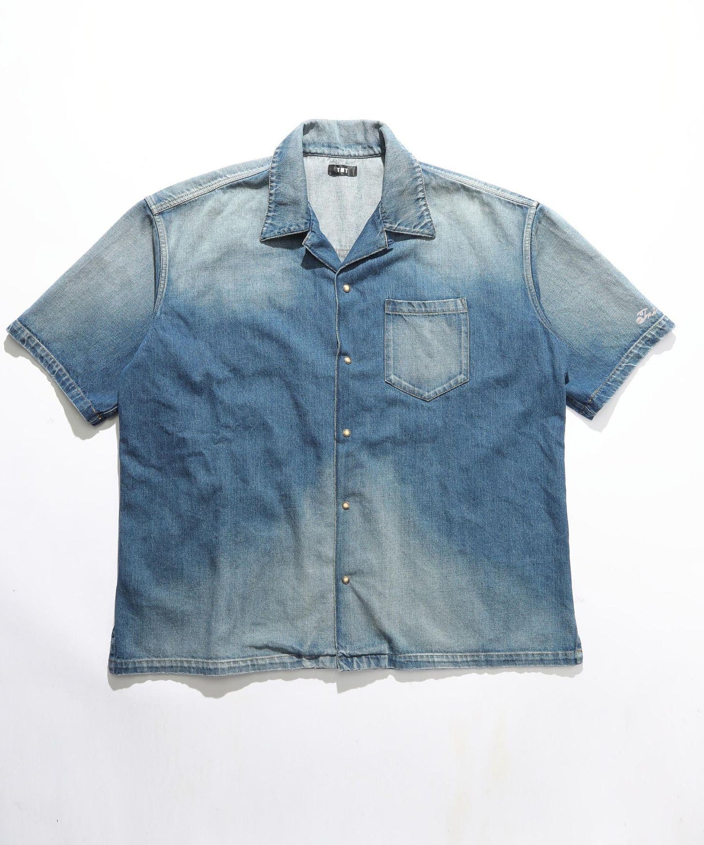 10oz DENIM SHORT SLEEVE SHIRTS（OVERSIZED）