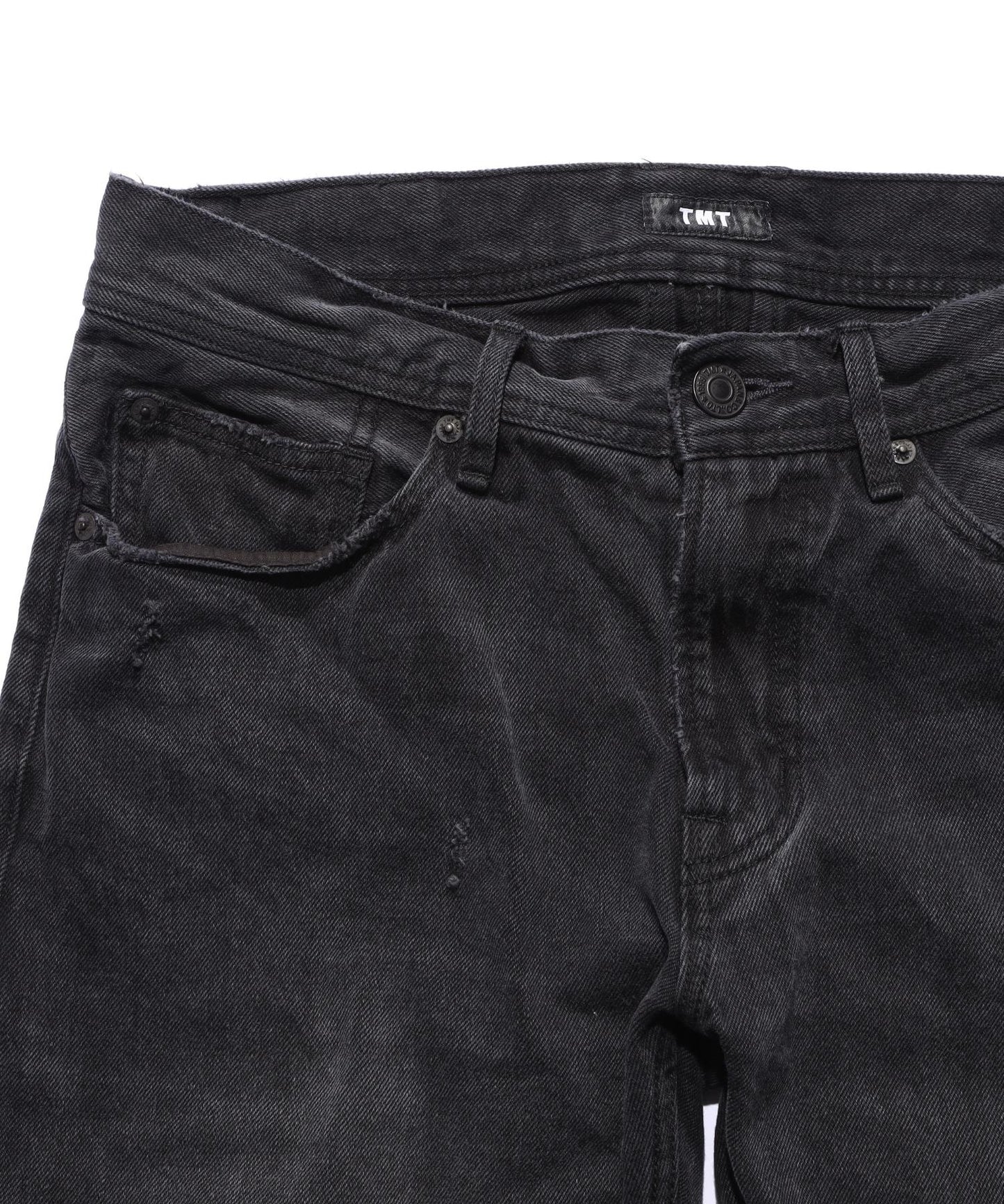 12oz SOFT BLACK DENIM 5P STRAIGHT