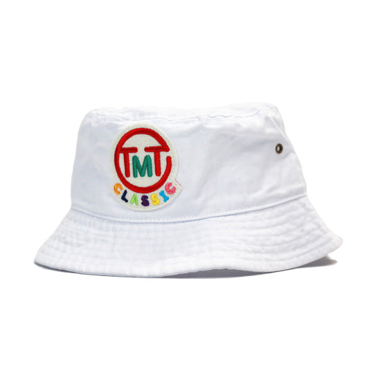 CIRCLE LOGO BUCKET HAT / WHITE