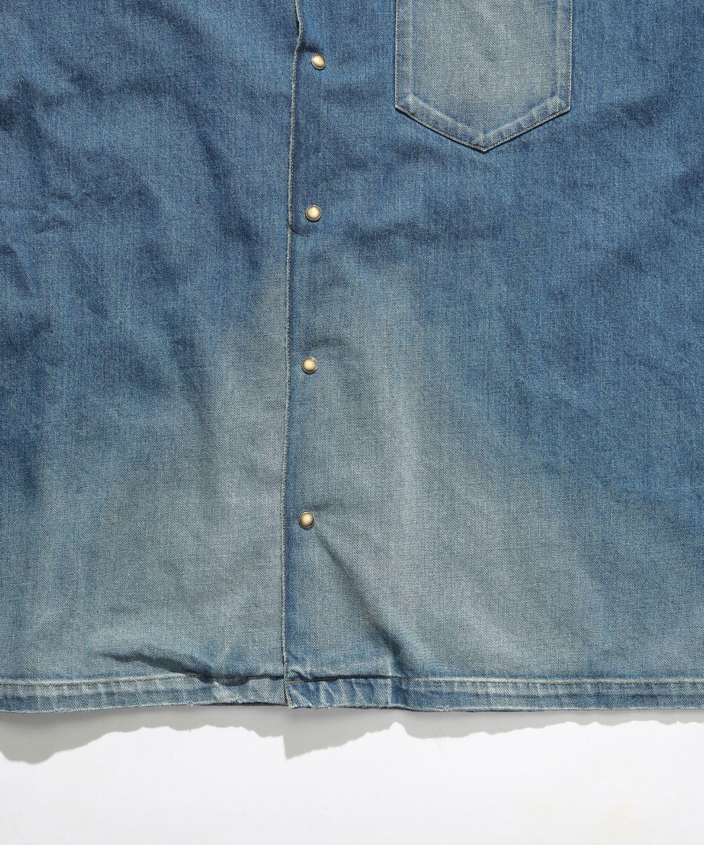 10oz DENIM SHORT SLEEVE SHIRTS（OVERSIZED）