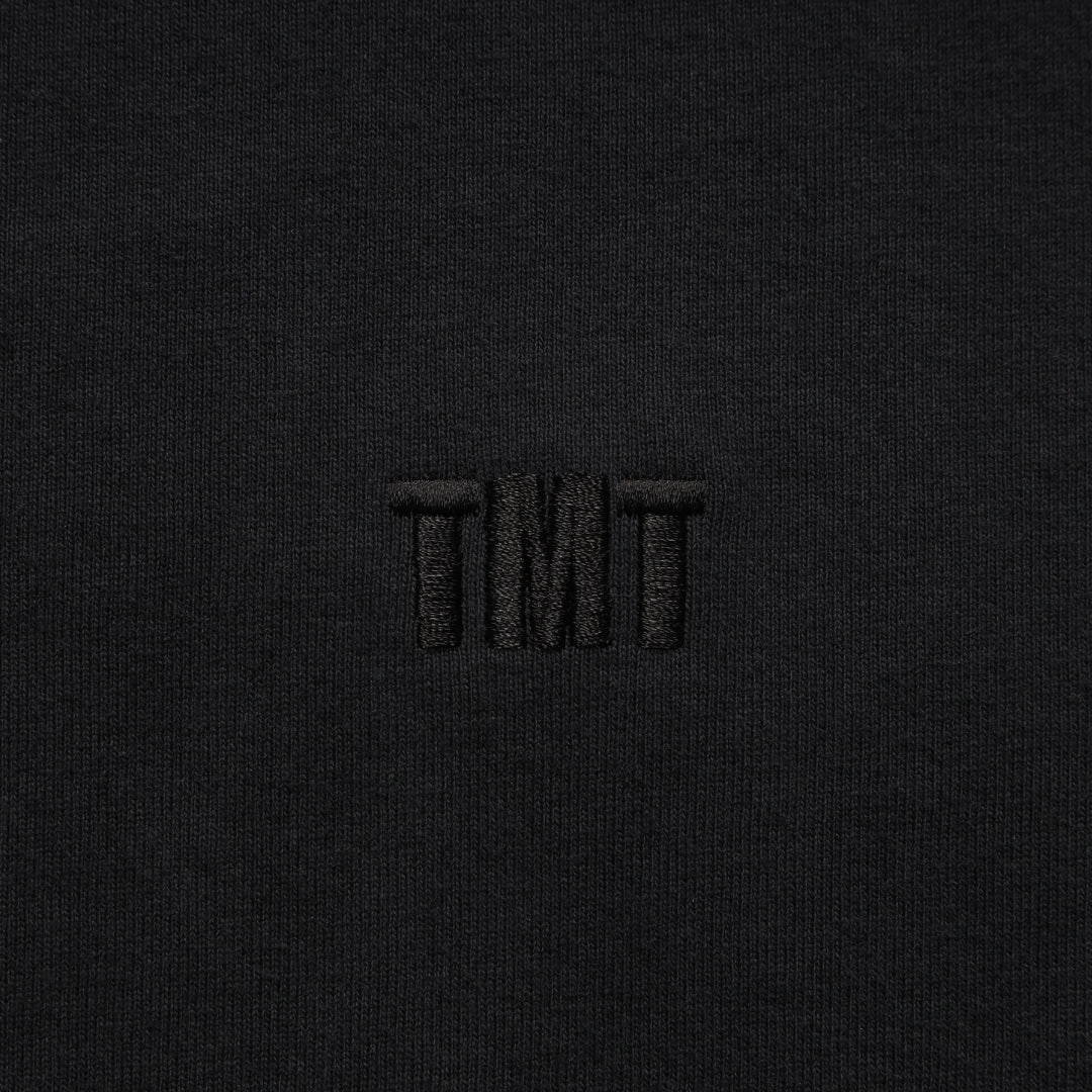 DRY COTTON JERSEY EMBROIDERY L/STEE／BLACK