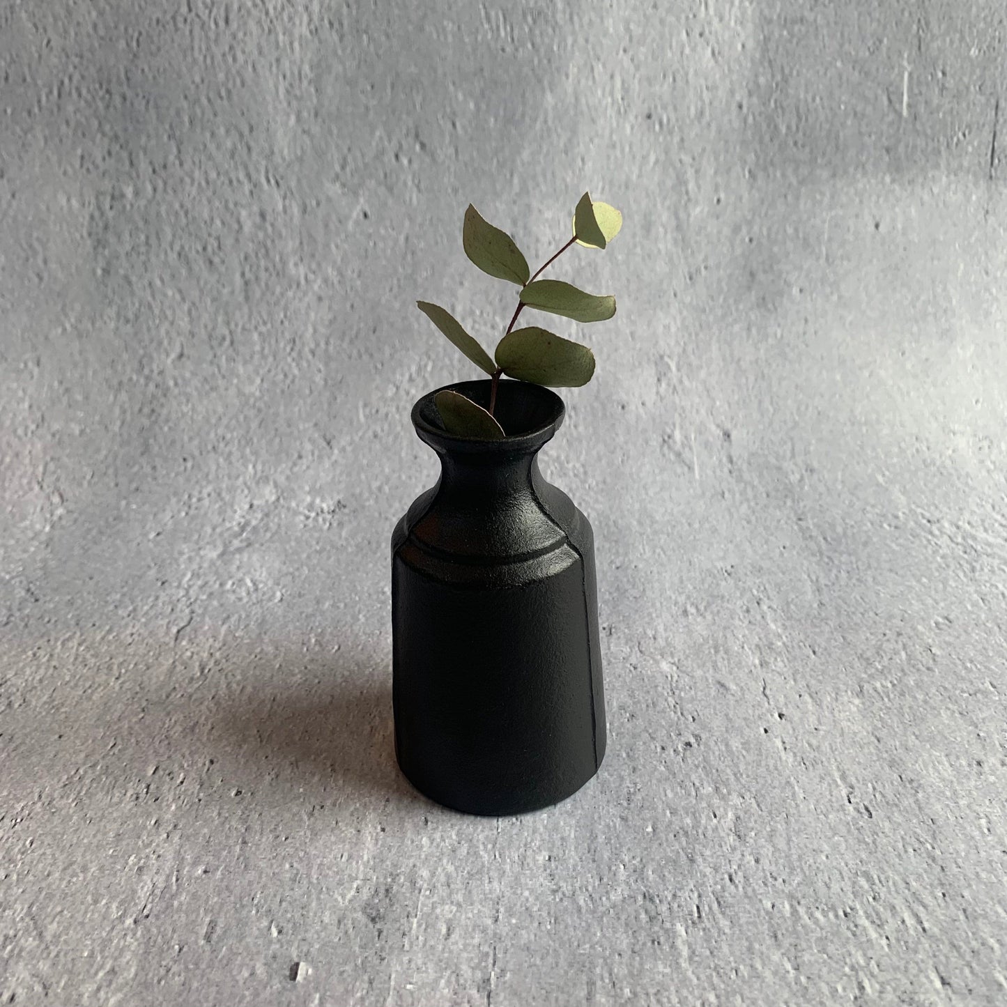 作家　飛松灯器　3 lines bottle vase / S / charcoal black【3】