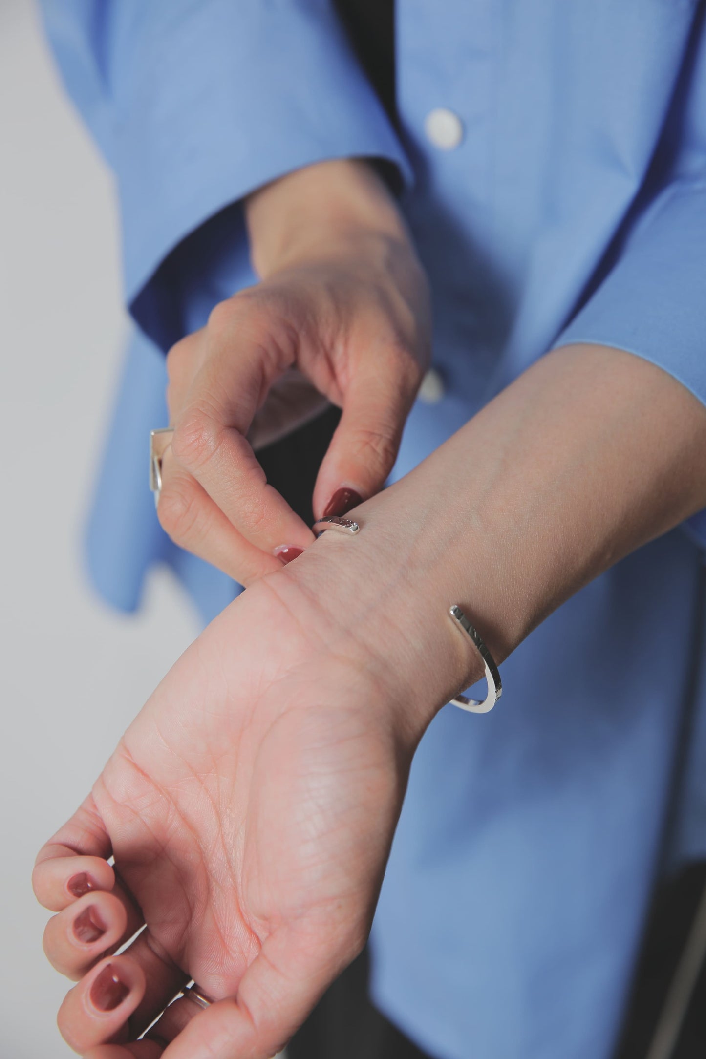 シルバー925 バングル｜いぶし加工あり｜24-B-014