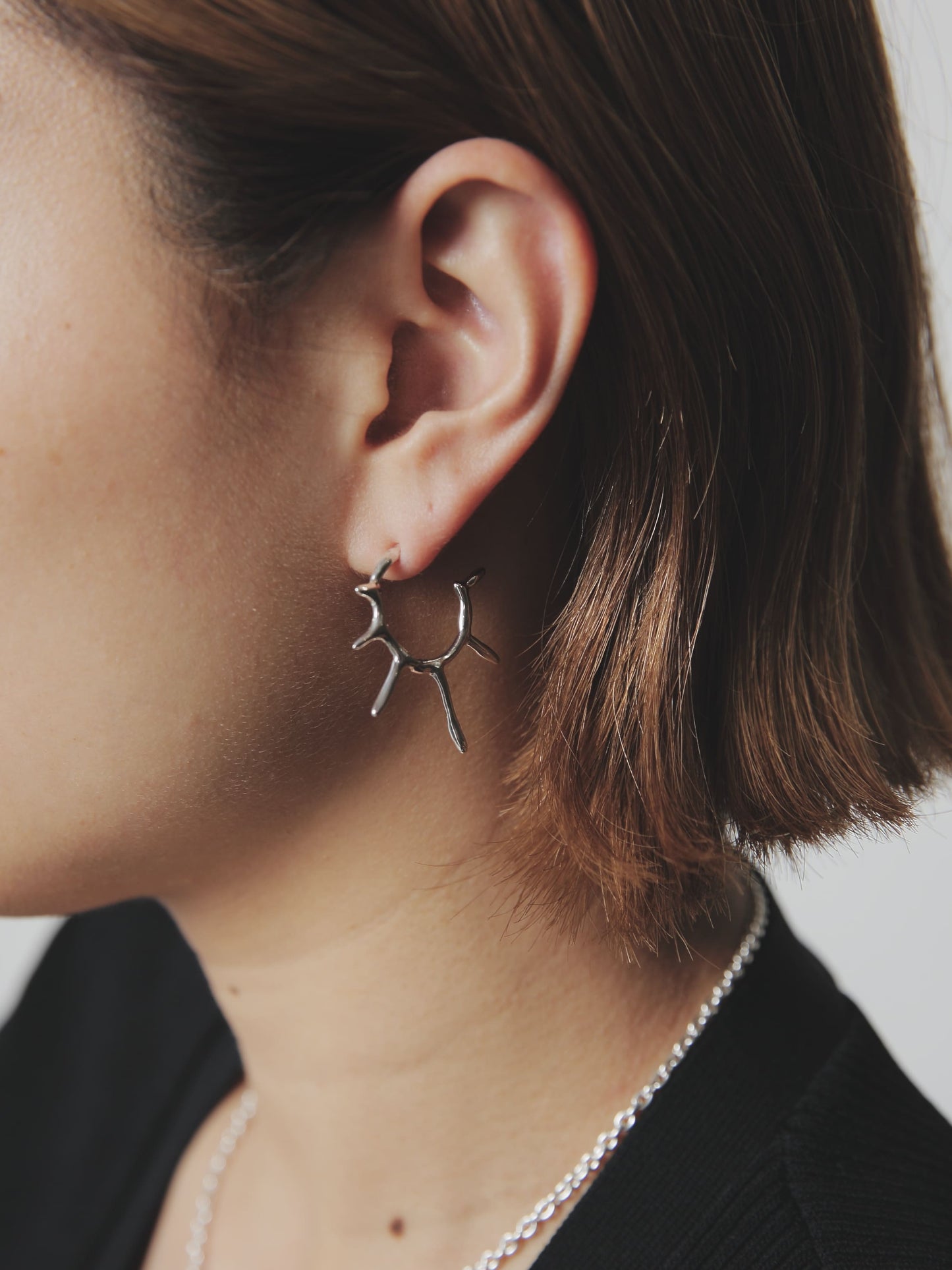 シルバー925 フープピアス | 23-E-021