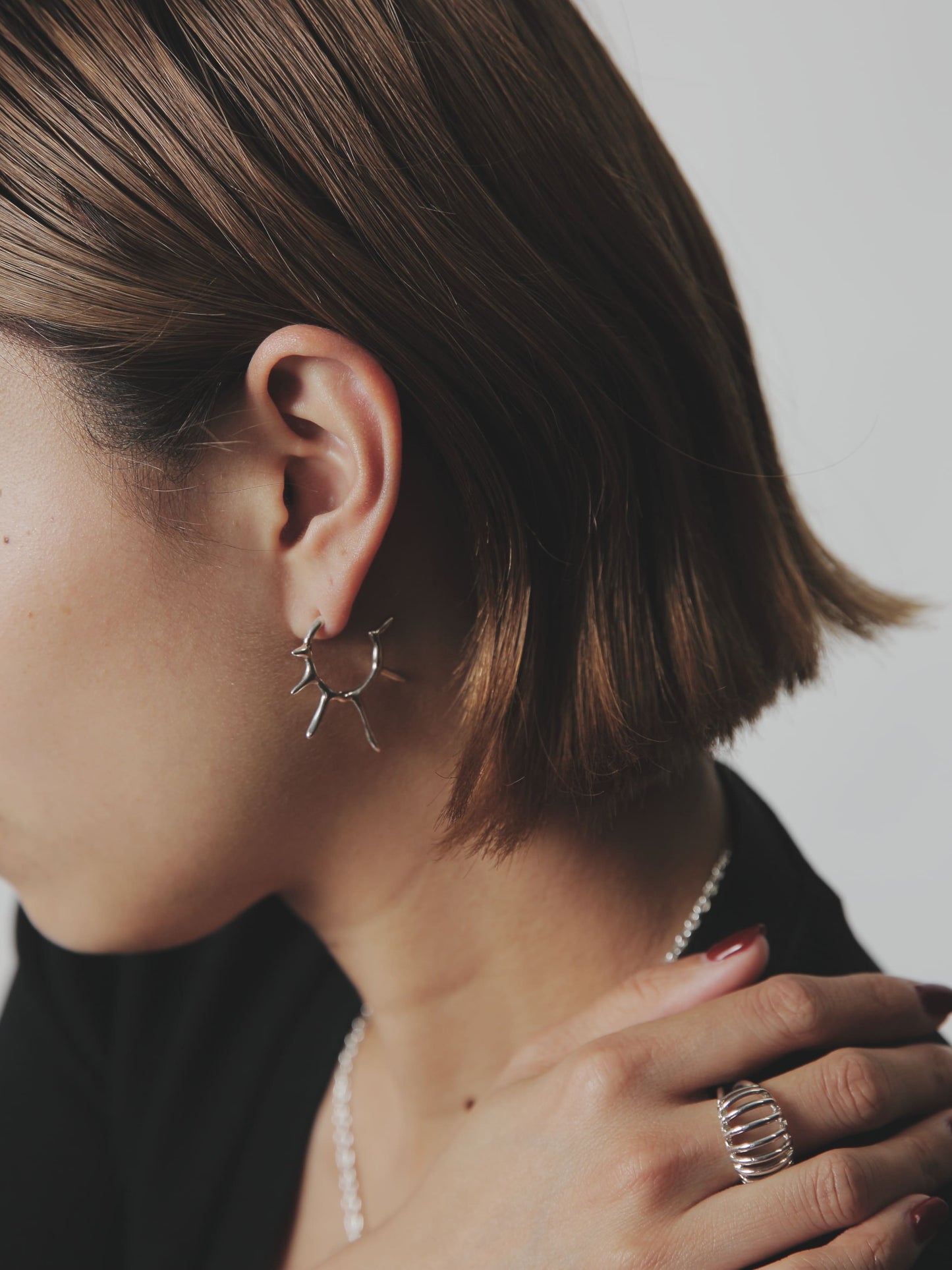 シルバー925 フープピアス | 23-E-021