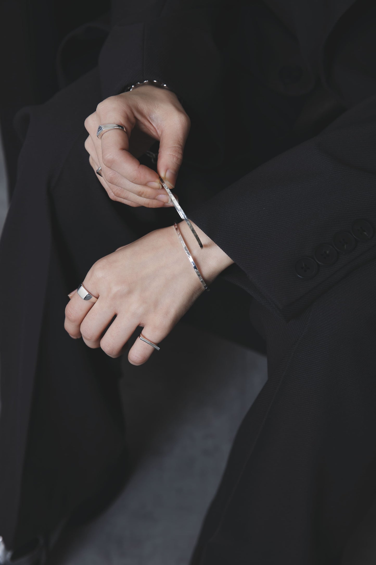 シルバー925 バングル｜いぶし加工なし｜24-B-013