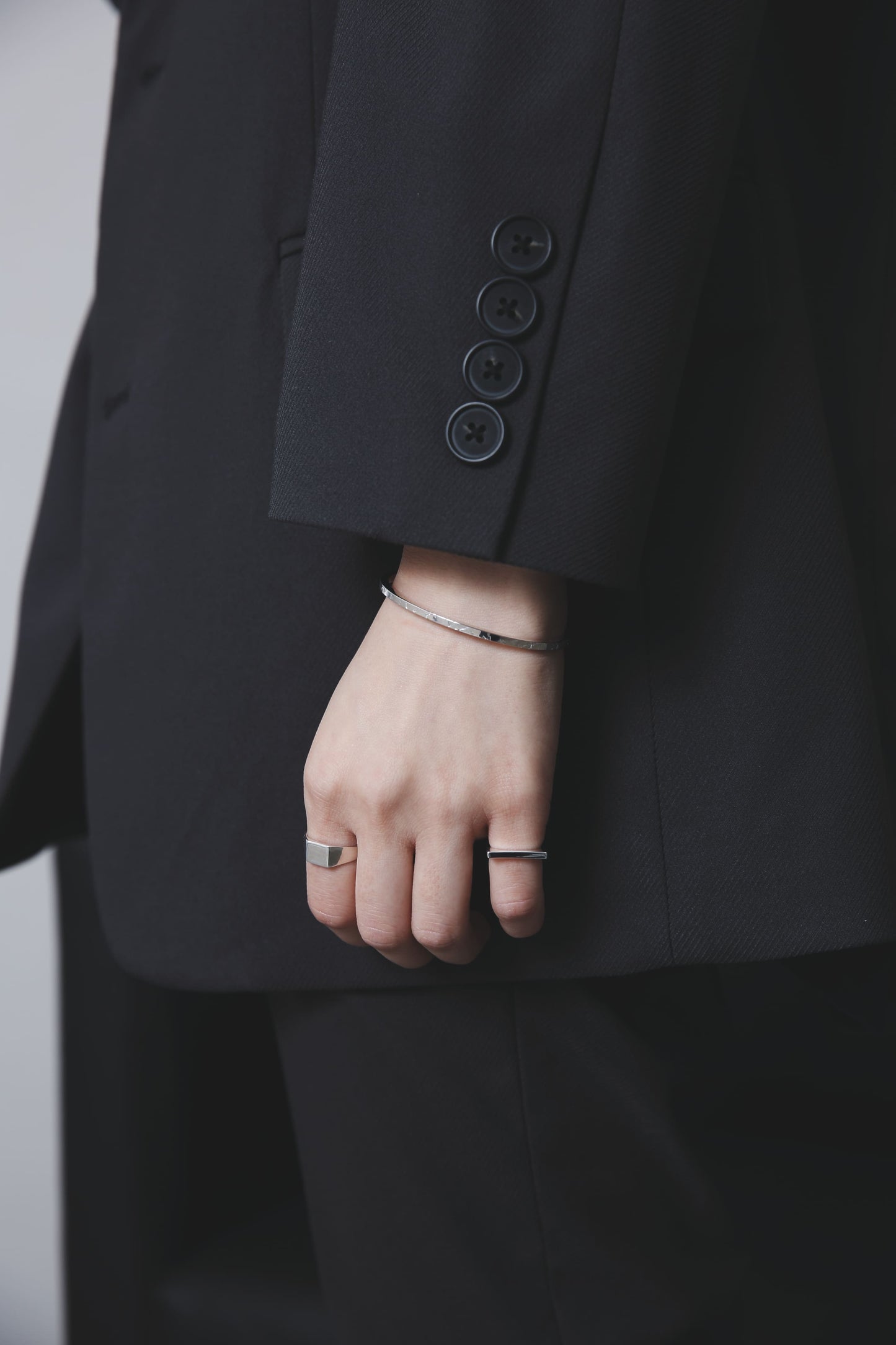 シルバー925 バングル｜いぶし加工なし｜24-B-013