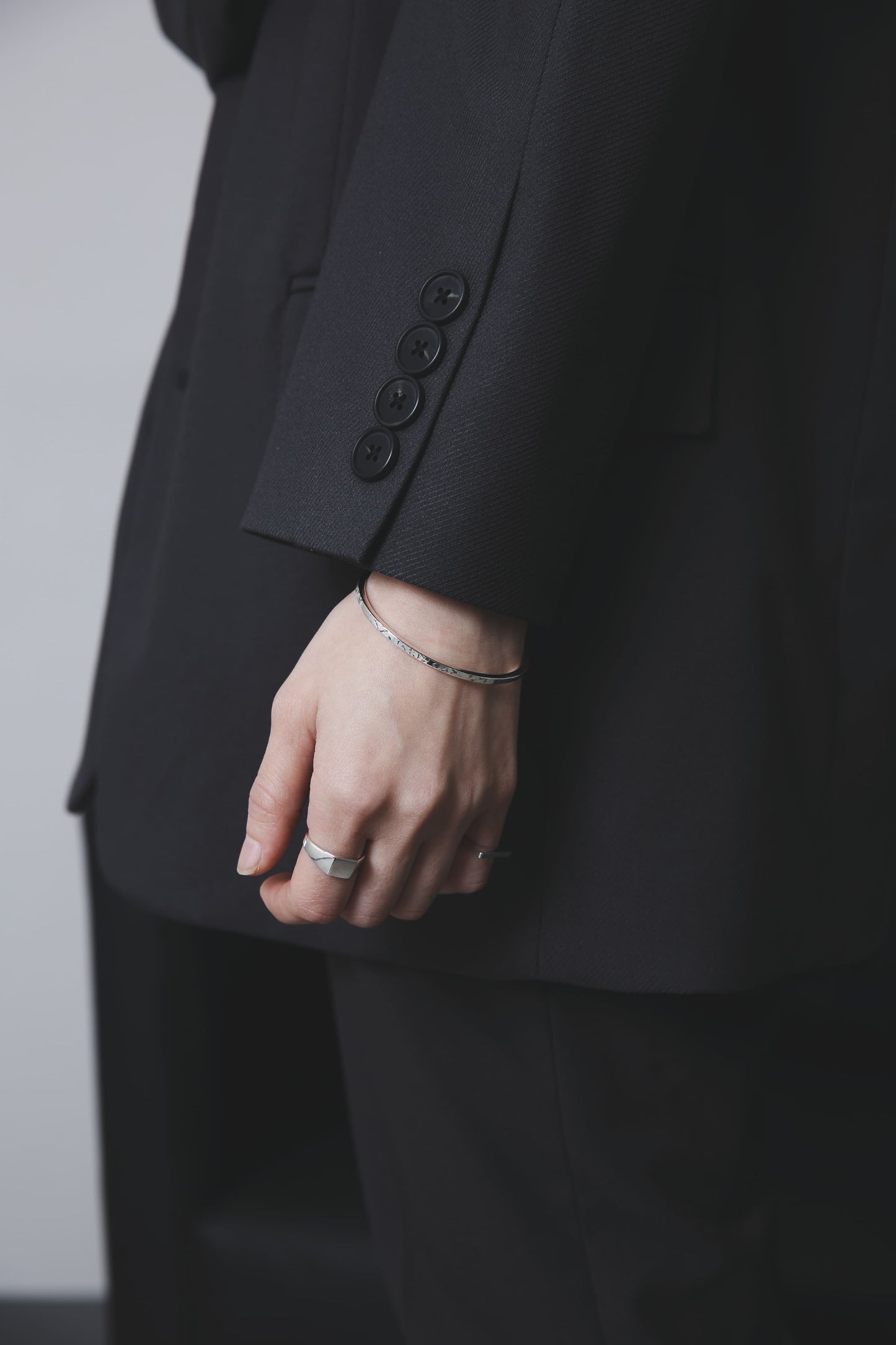 シルバー925 バングル｜いぶし加工あり｜24-B-014