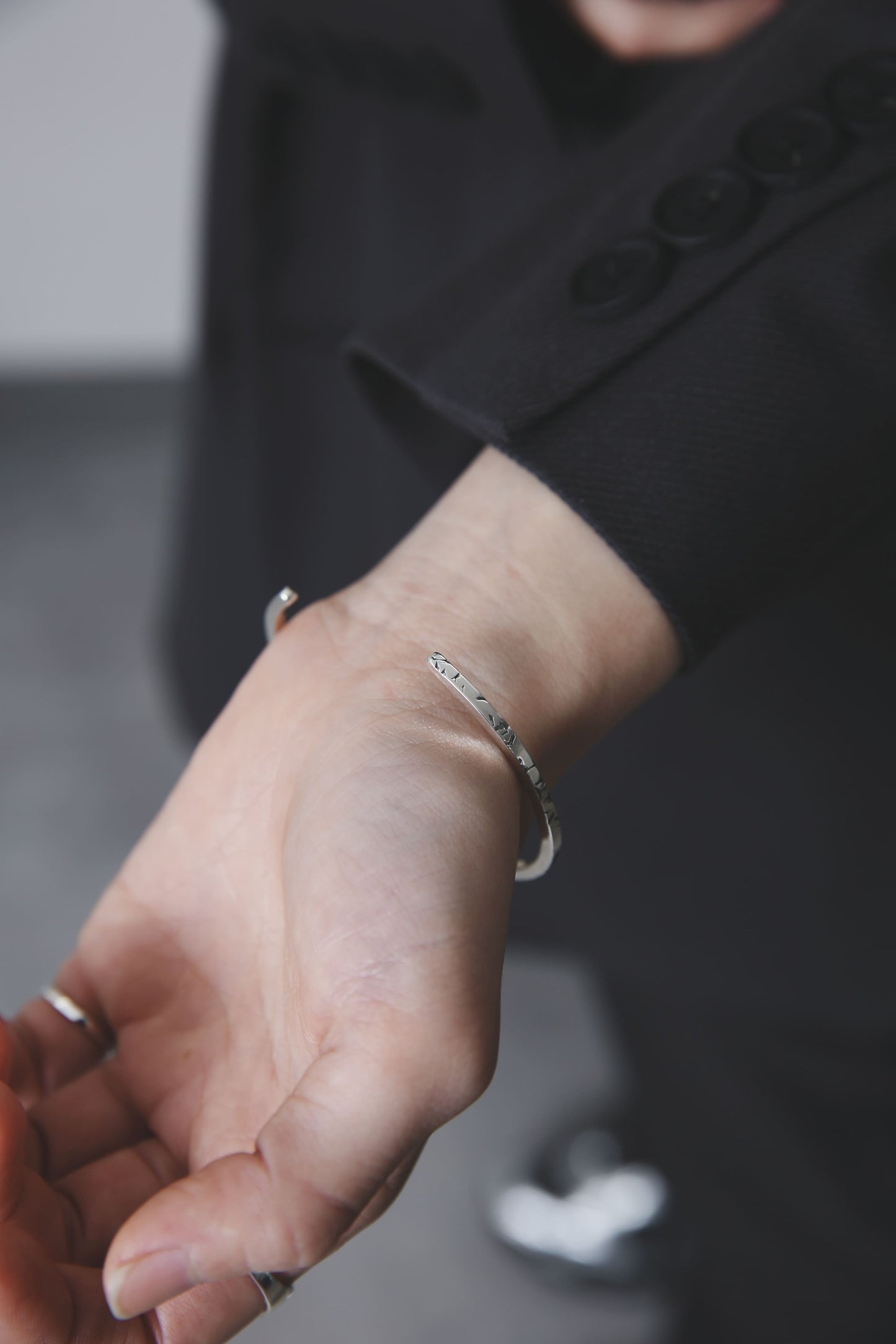 シルバー925 バングル｜いぶし加工あり｜24-B-014