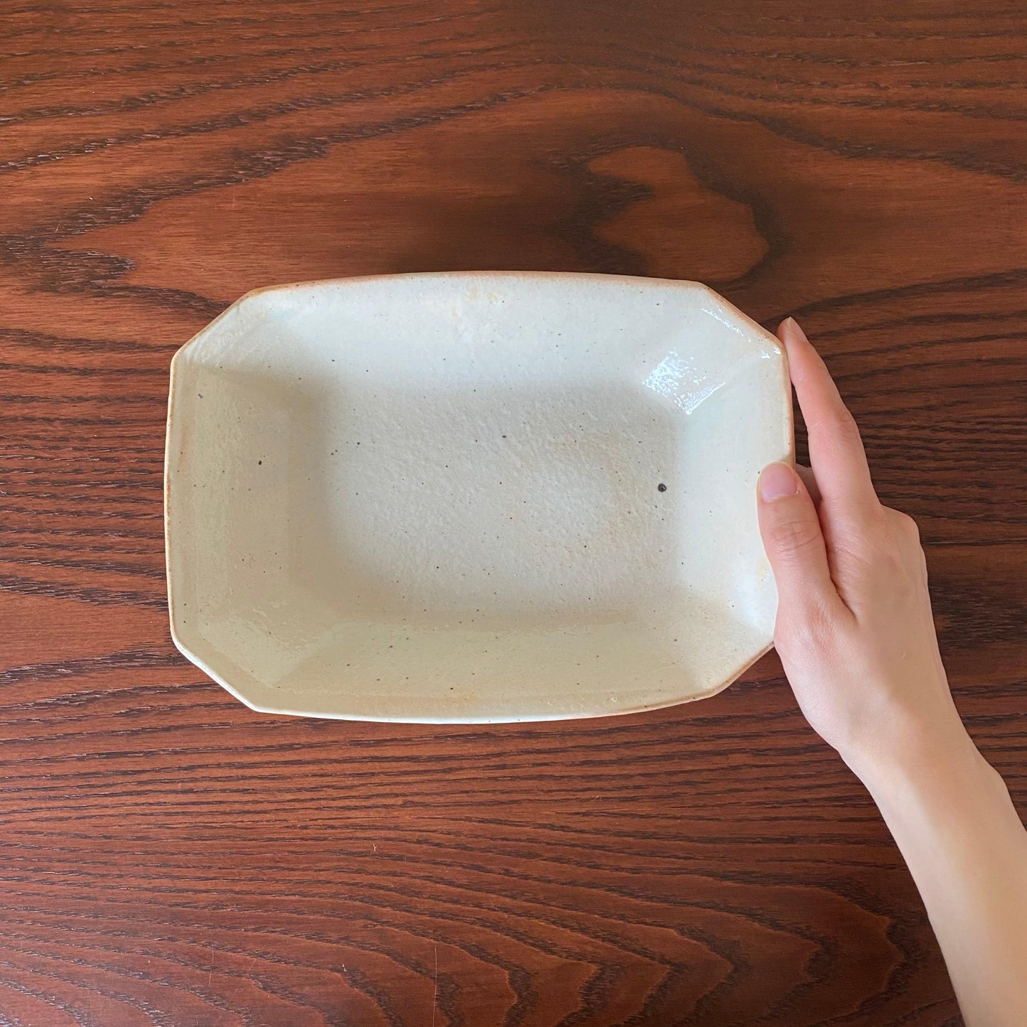 八角鉢 小  鉄散｜古谷製陶所（信楽焼 陶器）【古55】