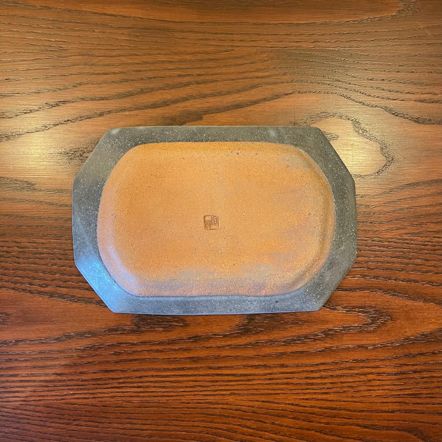 八角プレート 小 グレー釉｜古谷製陶所（信楽焼 陶器）【古73】