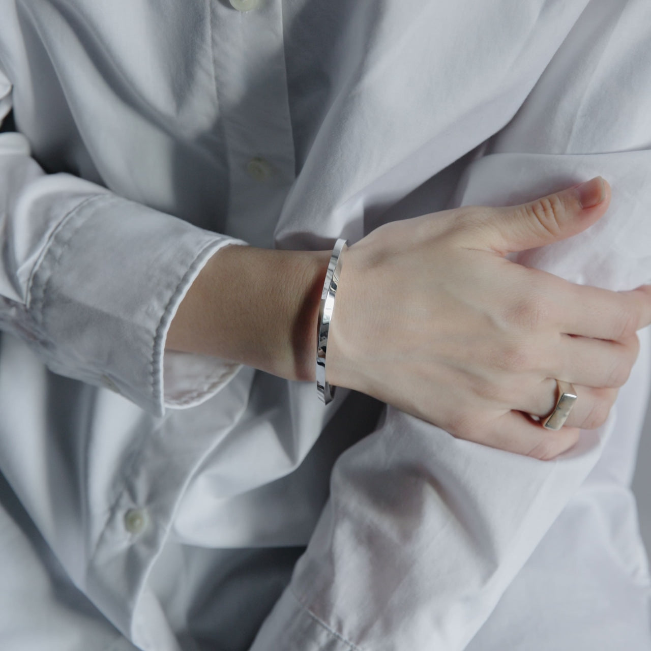 シルバー925 バングル ｜幅4mm｜21-B-004