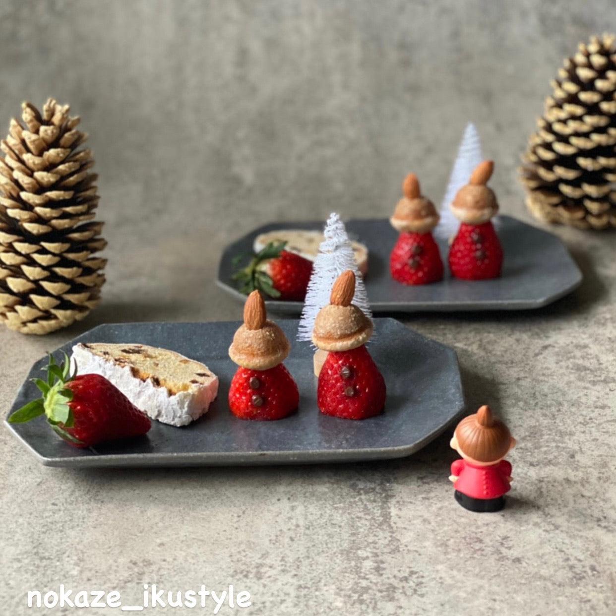 八角プレート 小 グレー釉｜古谷製陶所（信楽焼 陶器）【古73】