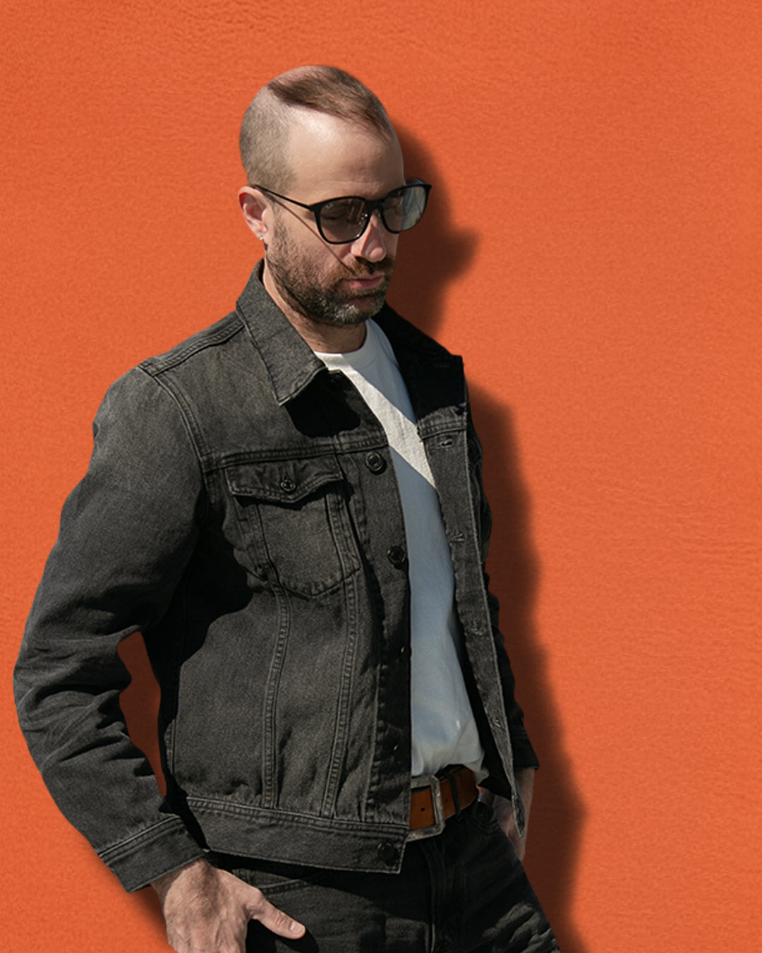 12oz SOFT BLACK DENIM TRUCKER JACKET