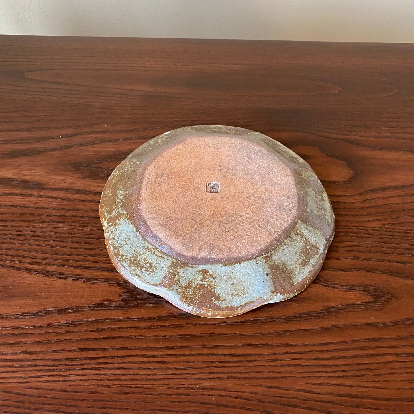 輪花皿 中 鉄散｜古谷製陶所（信楽焼 陶器）【古59】