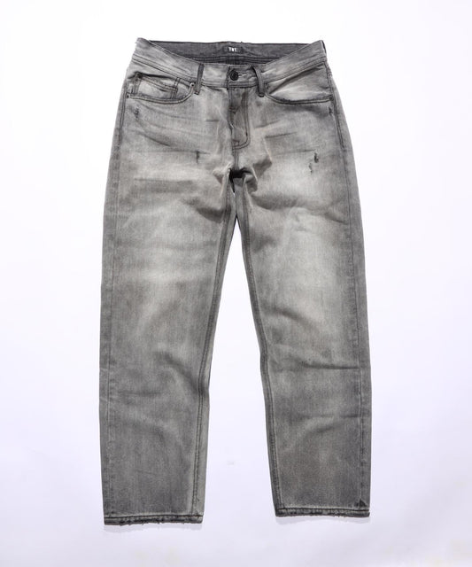 12oz SOFT BLACK DENIM 5P STRAIGHT