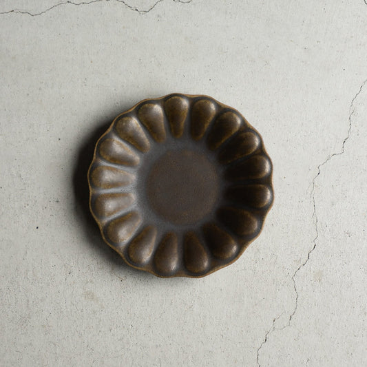 輪花深皿 小 サビ釉｜古谷製陶所（信楽焼 陶器）【古11】