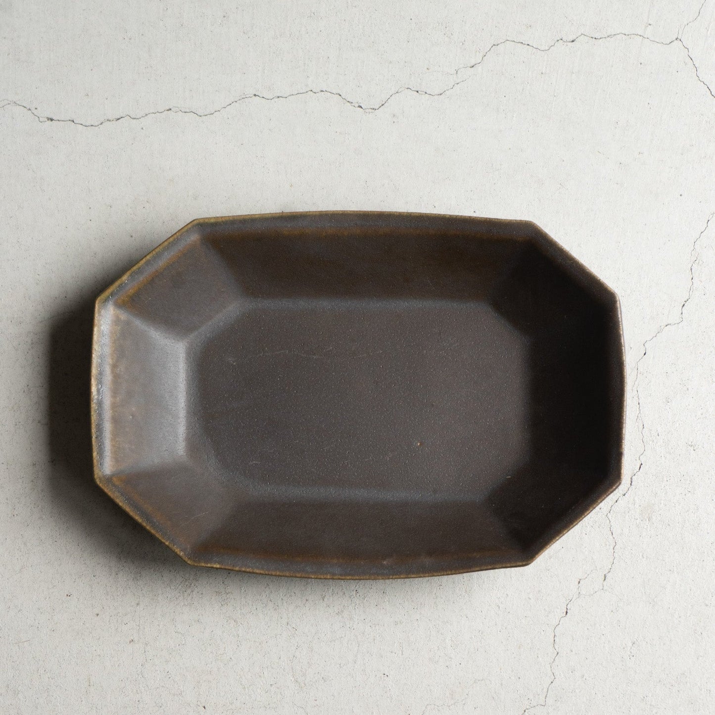 八角鉢 大  サビ釉｜古谷製陶所（信楽焼 陶器）【古25】