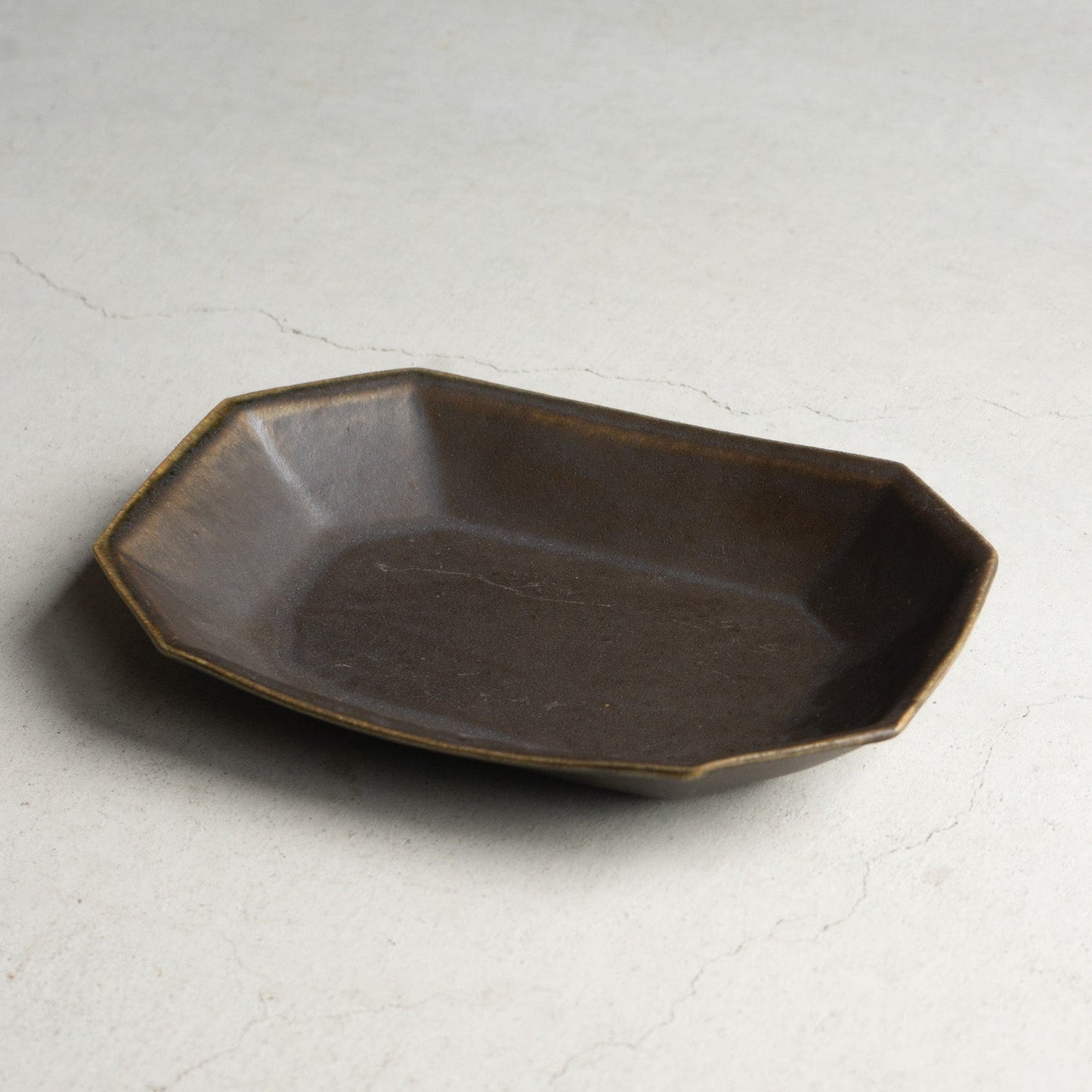 八角鉢 大  サビ釉｜古谷製陶所（信楽焼 陶器）【古25】