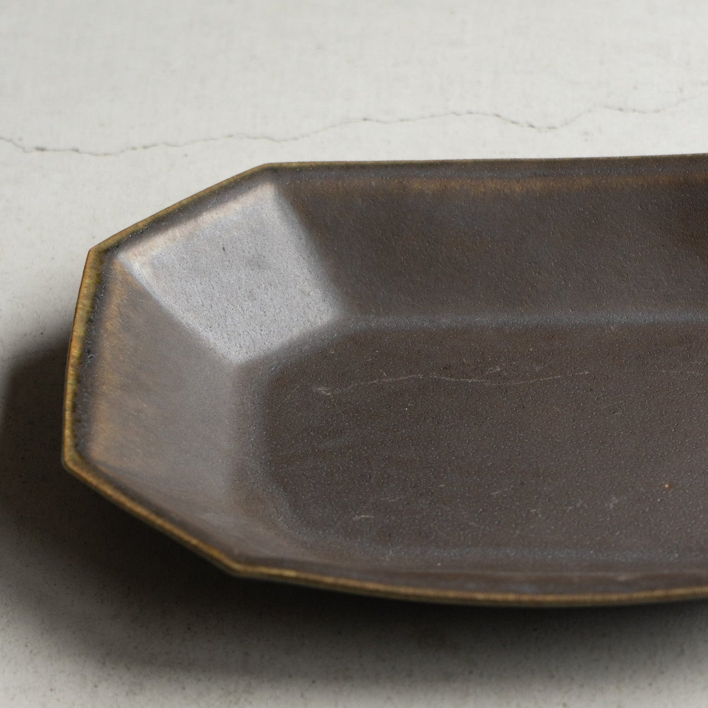 八角鉢 大  サビ釉｜古谷製陶所（信楽焼 陶器）【古25】
