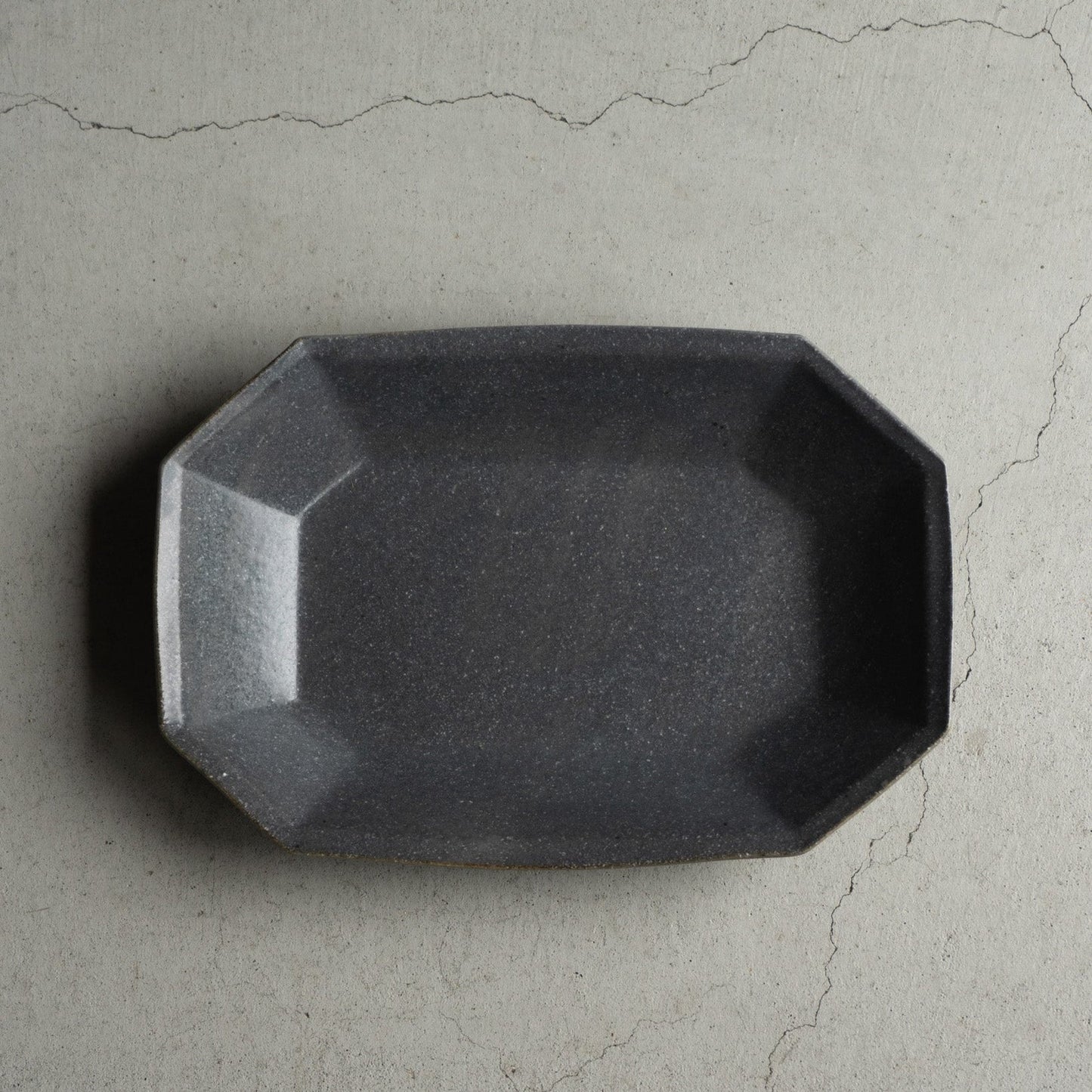 八角鉢 大 グレー釉｜古谷製陶所（信楽焼 陶器）【古13】