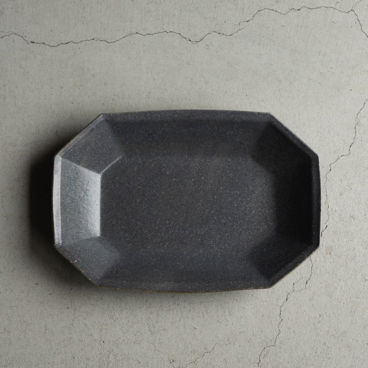 八角鉢 大 グレー釉｜古谷製陶所（信楽焼 陶器）【古13】