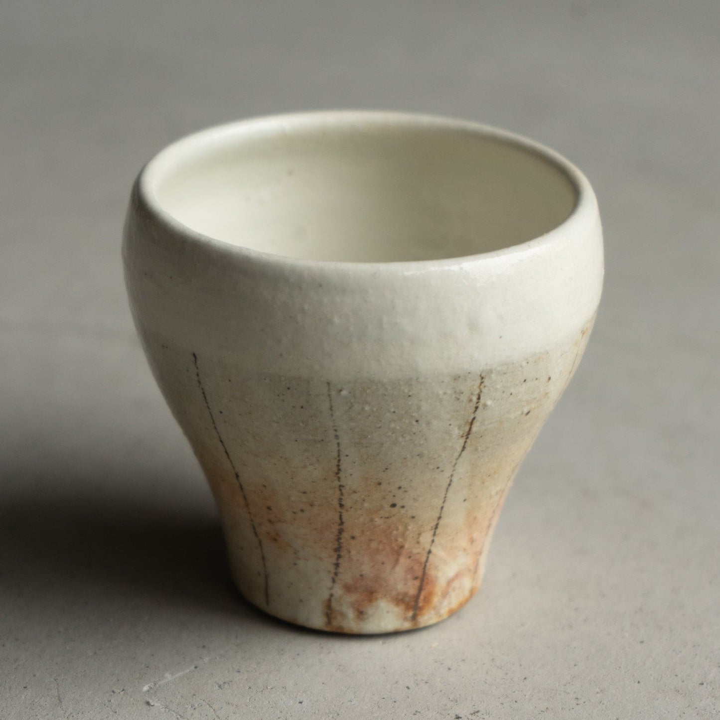 フリーカップ 大  たて鉄線｜古谷製陶所（信楽焼 陶器）【古23】