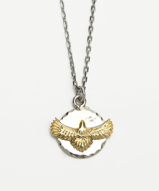 EAGLE COIN NECKLACE(GOLD & SILVER)