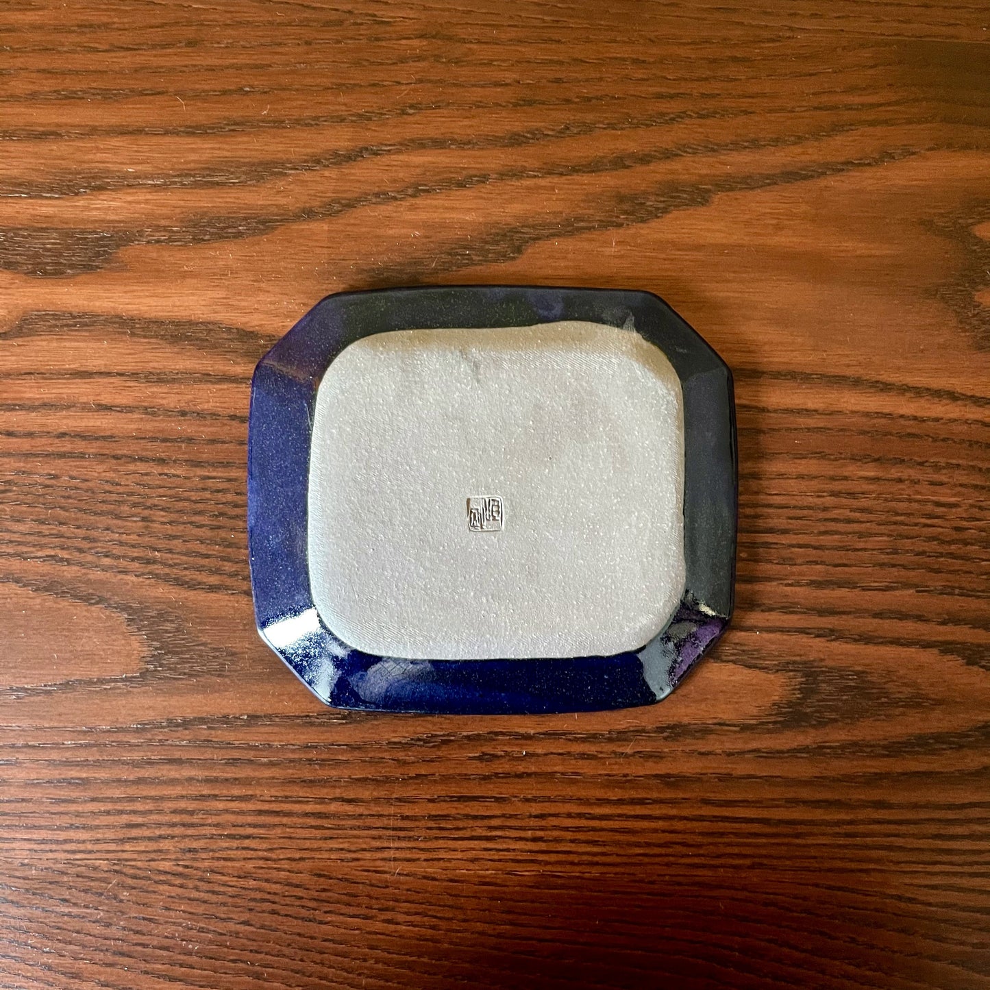 八角ケーキ皿  瑠璃釉｜古谷製陶所（信楽焼 陶器）【古36】