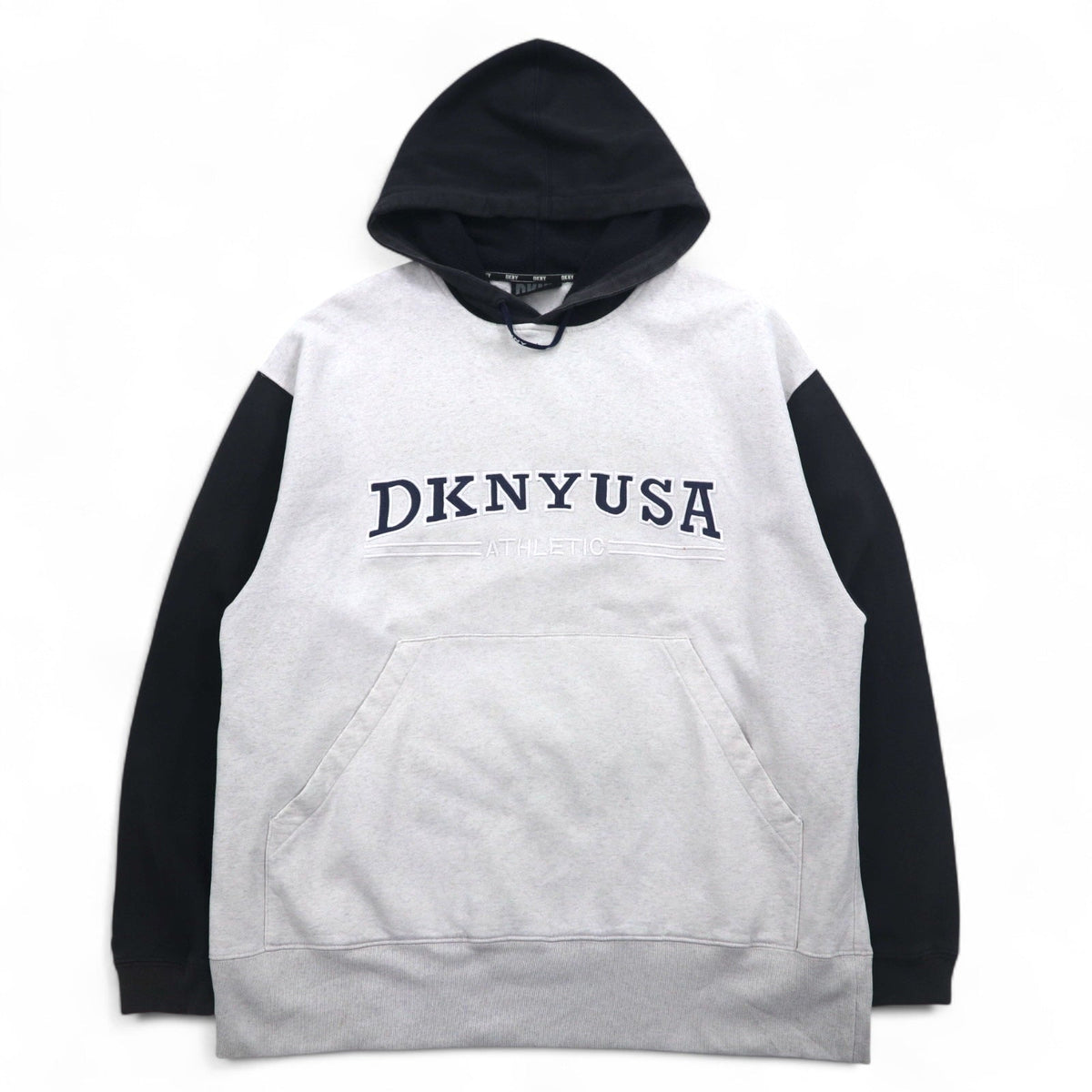 DKNY USA ( Donna Karan New York ) 90年代 プルオーバー パーカー L グレー コットン