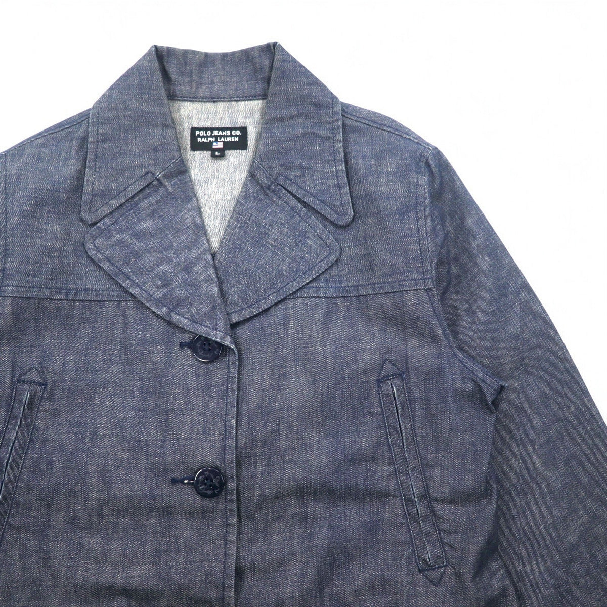 POLO JEANS CO. RALPH LAUREN 90年代 デニム マリンコート カバーオール L インディゴ ブルー