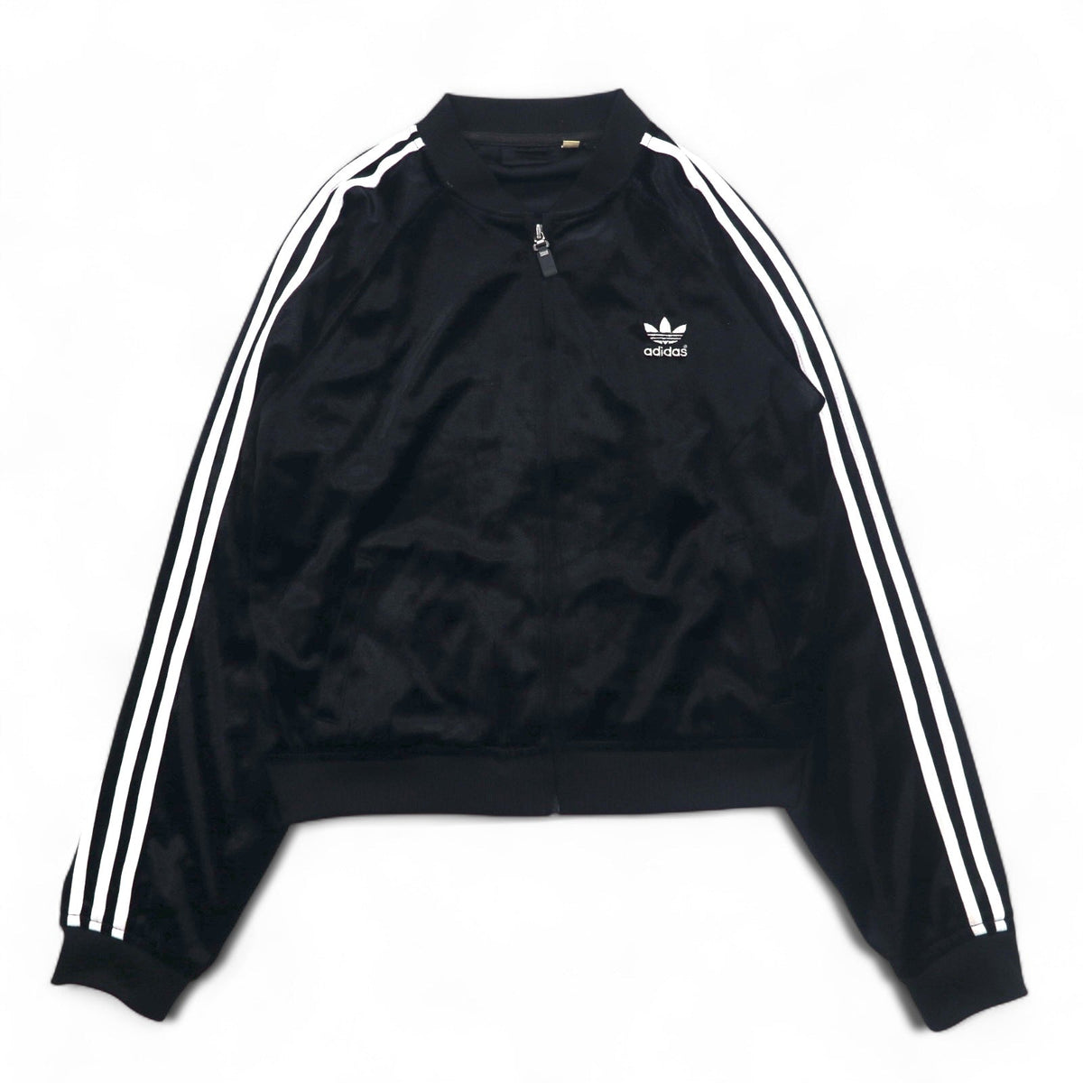 adidas 90年代 ATP型 ベロア トラックジャケット ジャージ L ブラック トレフォイルロゴ 3ストライプ