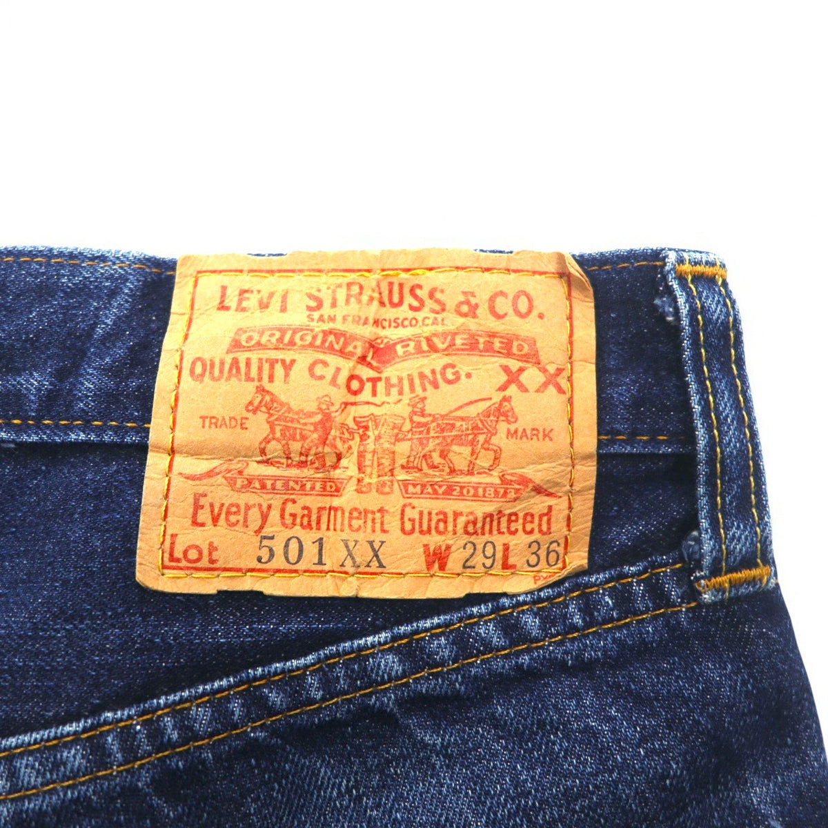 Levi's 90年代 USA製 バレンシア工場 501XX ビッグE セルビッヂ デニムパンツ S インディゴ ブルー ボタン裏555
