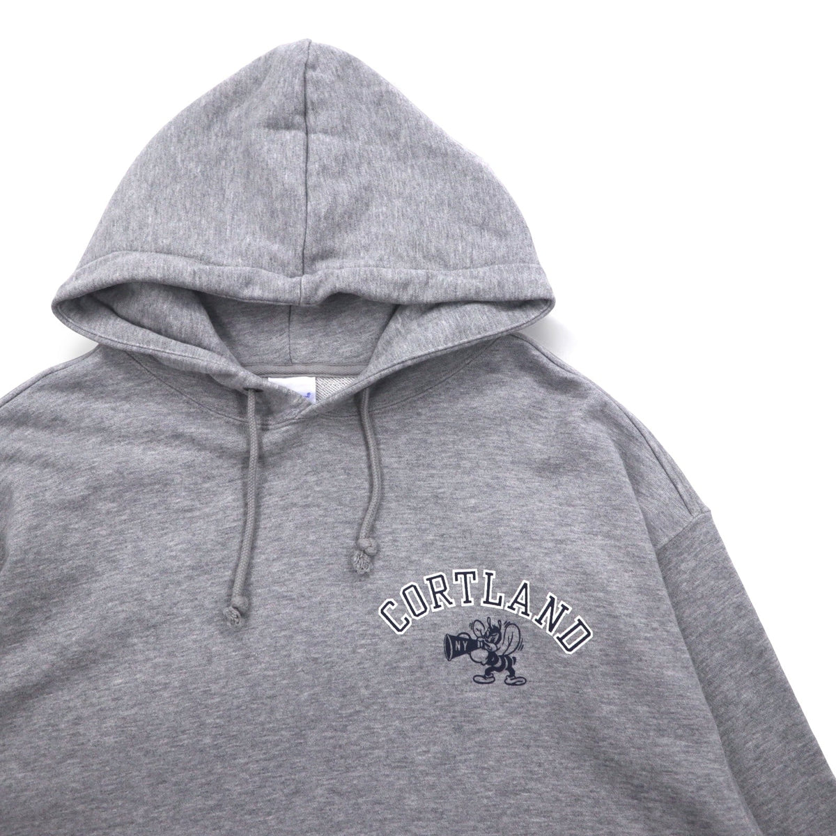 Champion プルオーバー パーカー XL グレー コットン バックプリント CORTLAND C8-U112